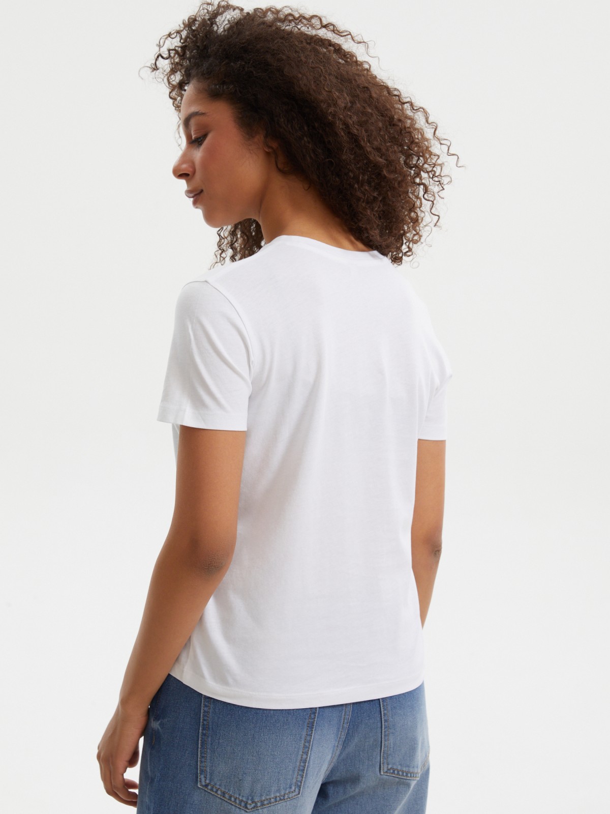 Футболка из хлопка с принтом