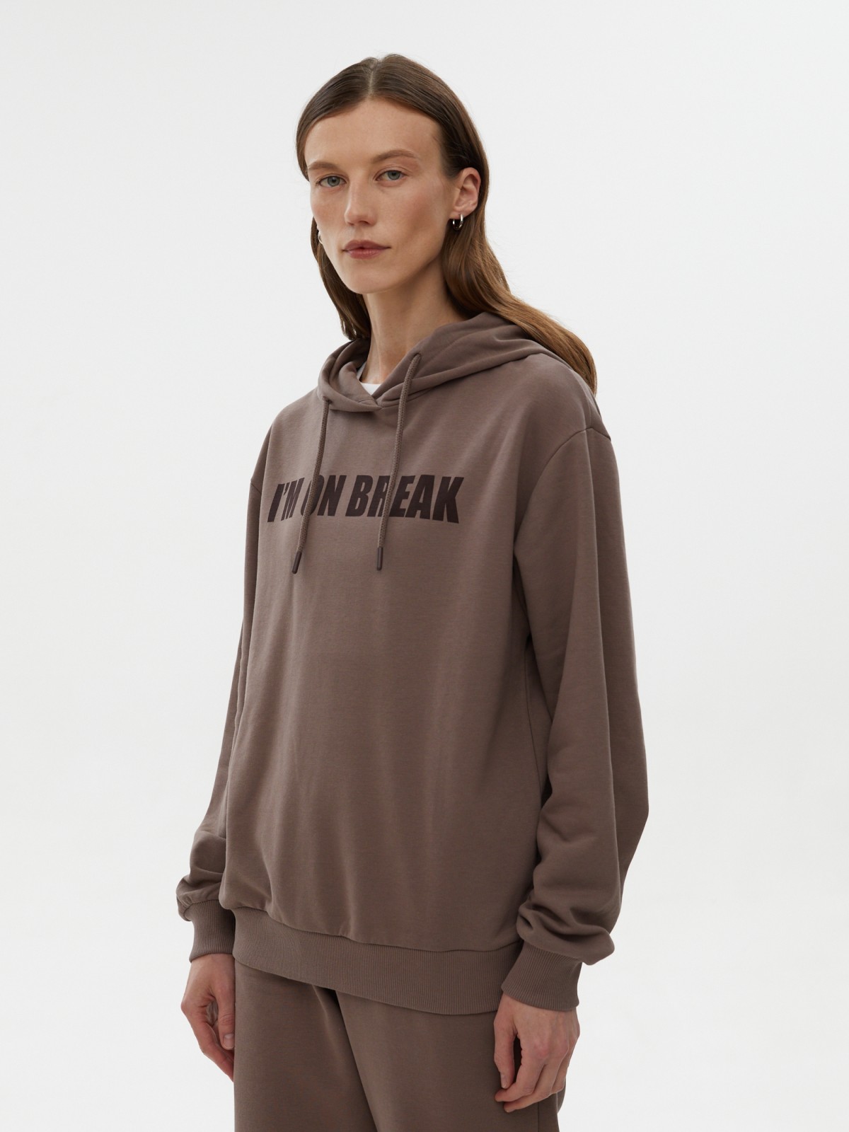 Утеплённый худи с начёсом и капюшоном