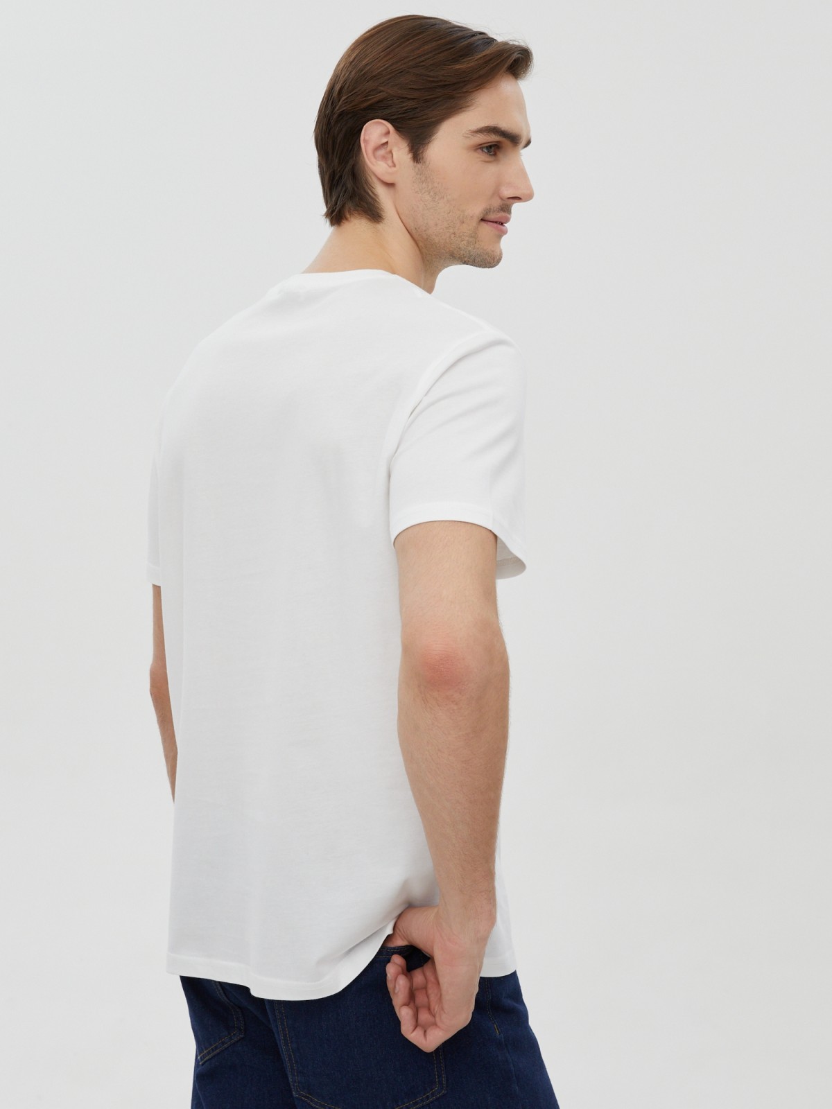 Футболка из хлопка с принтом-надписью