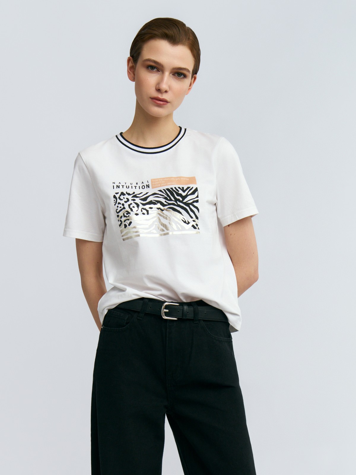 Футболка из хлопка с принтом