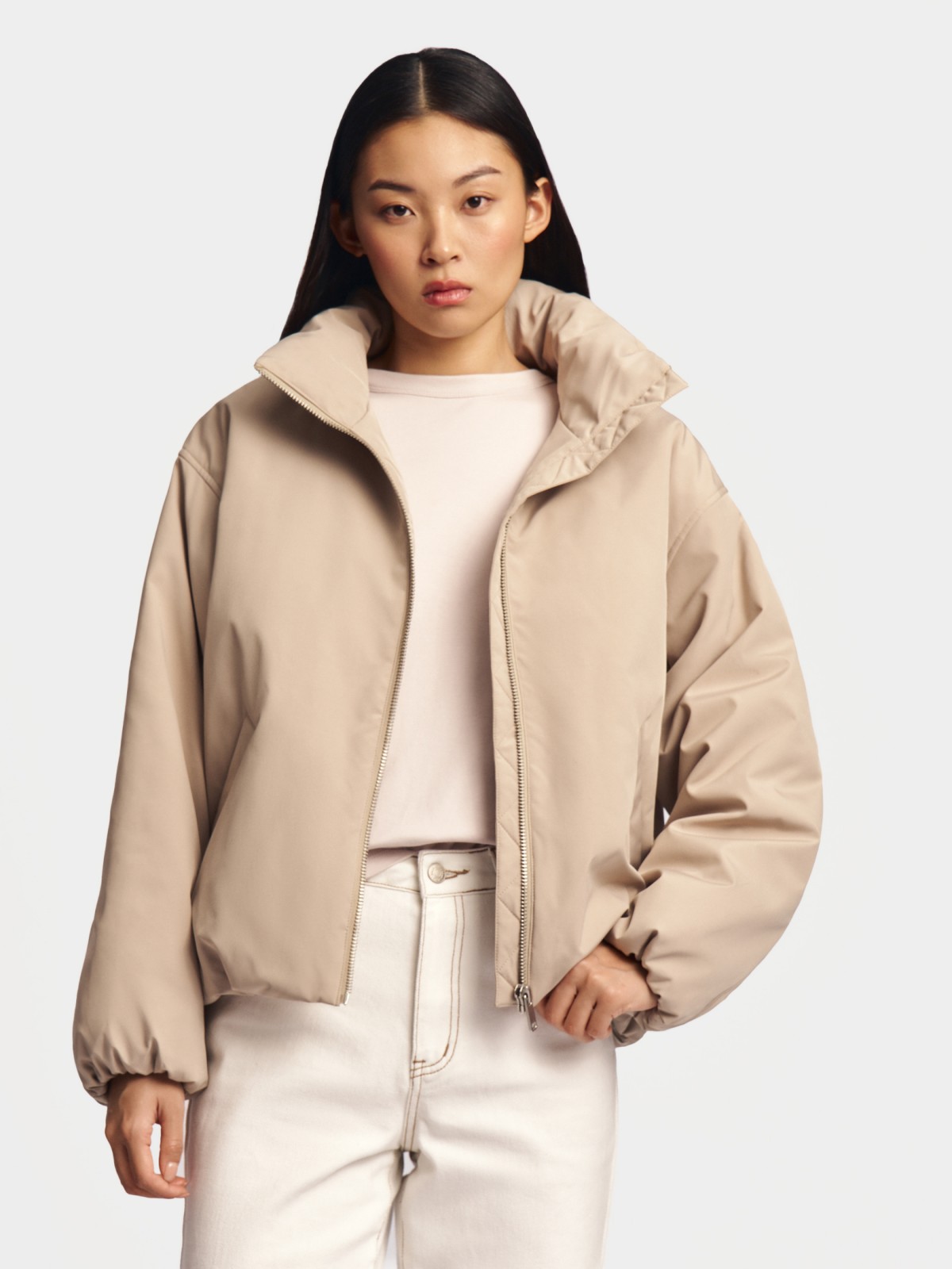 Утеплённая куртка-бомбер на синтепоне