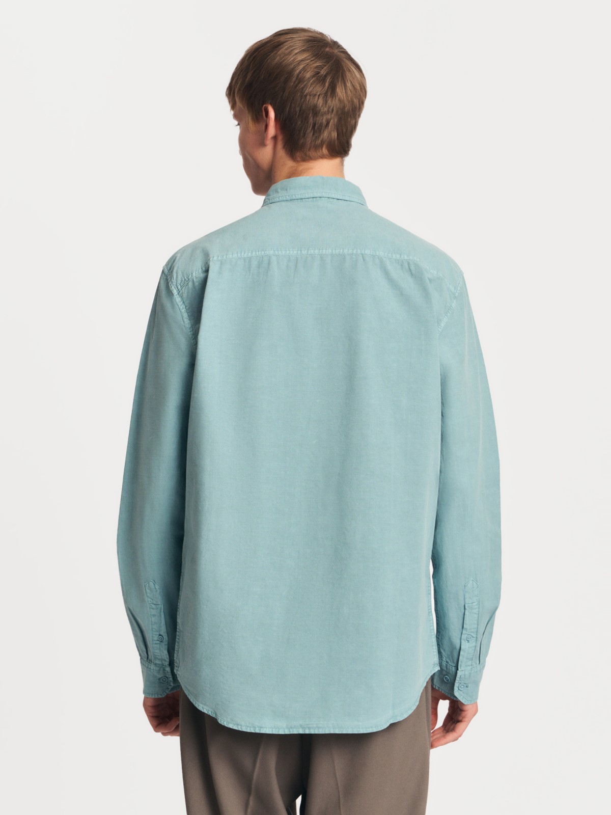 Льняная рубашка из хлопка