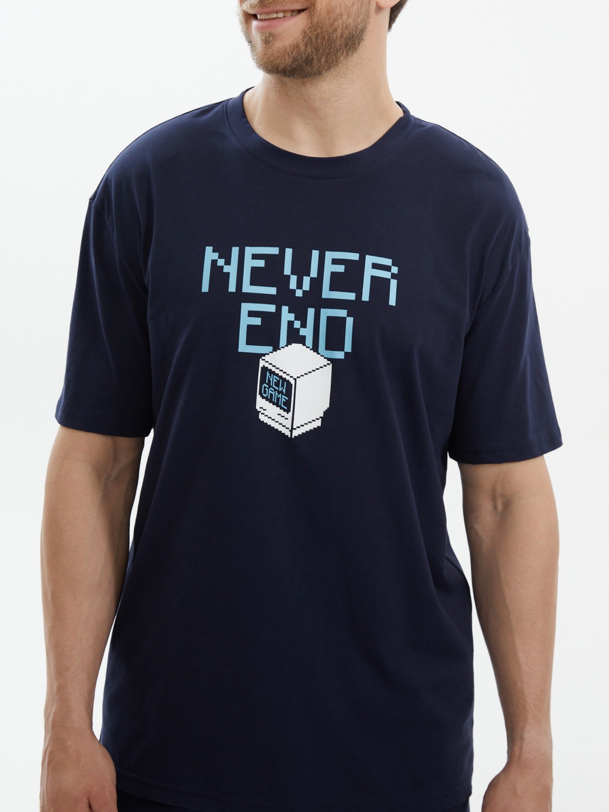 Футболка из хлопка с принтом