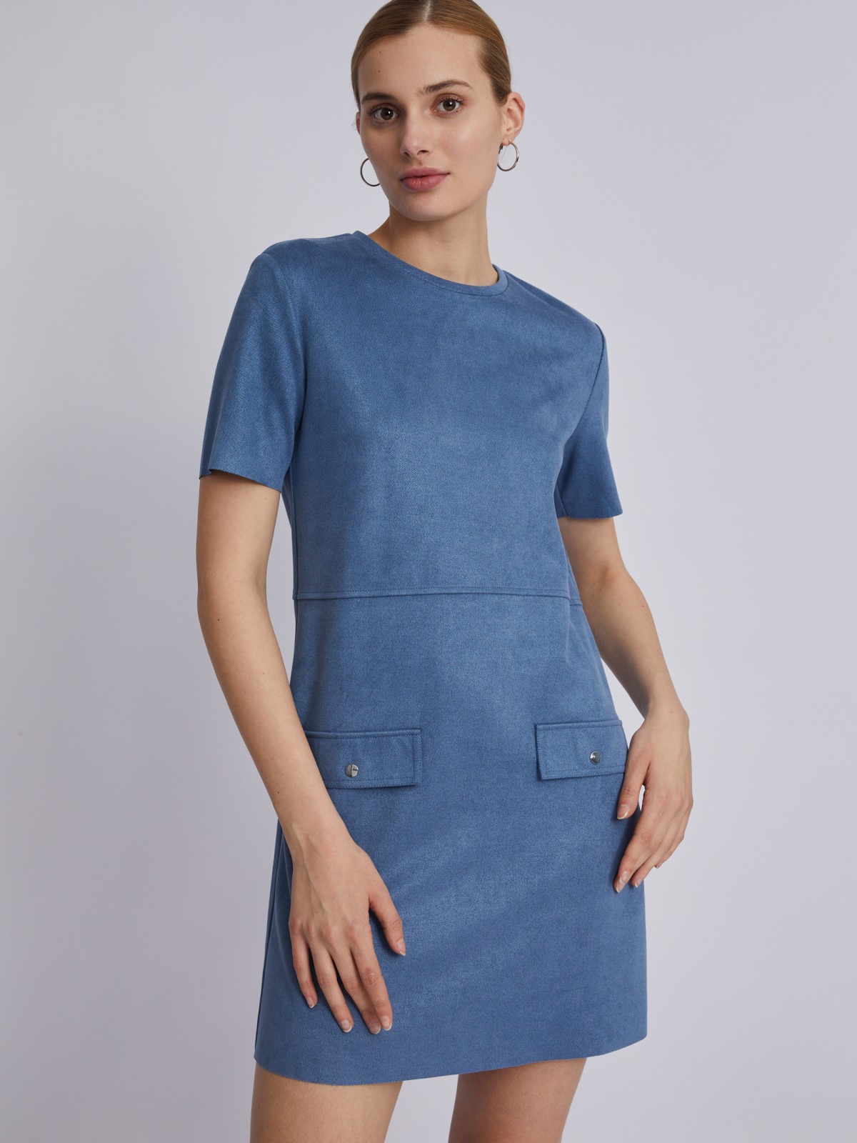 Платье кроеное zolla 023328139033, цвет голубой, размер S