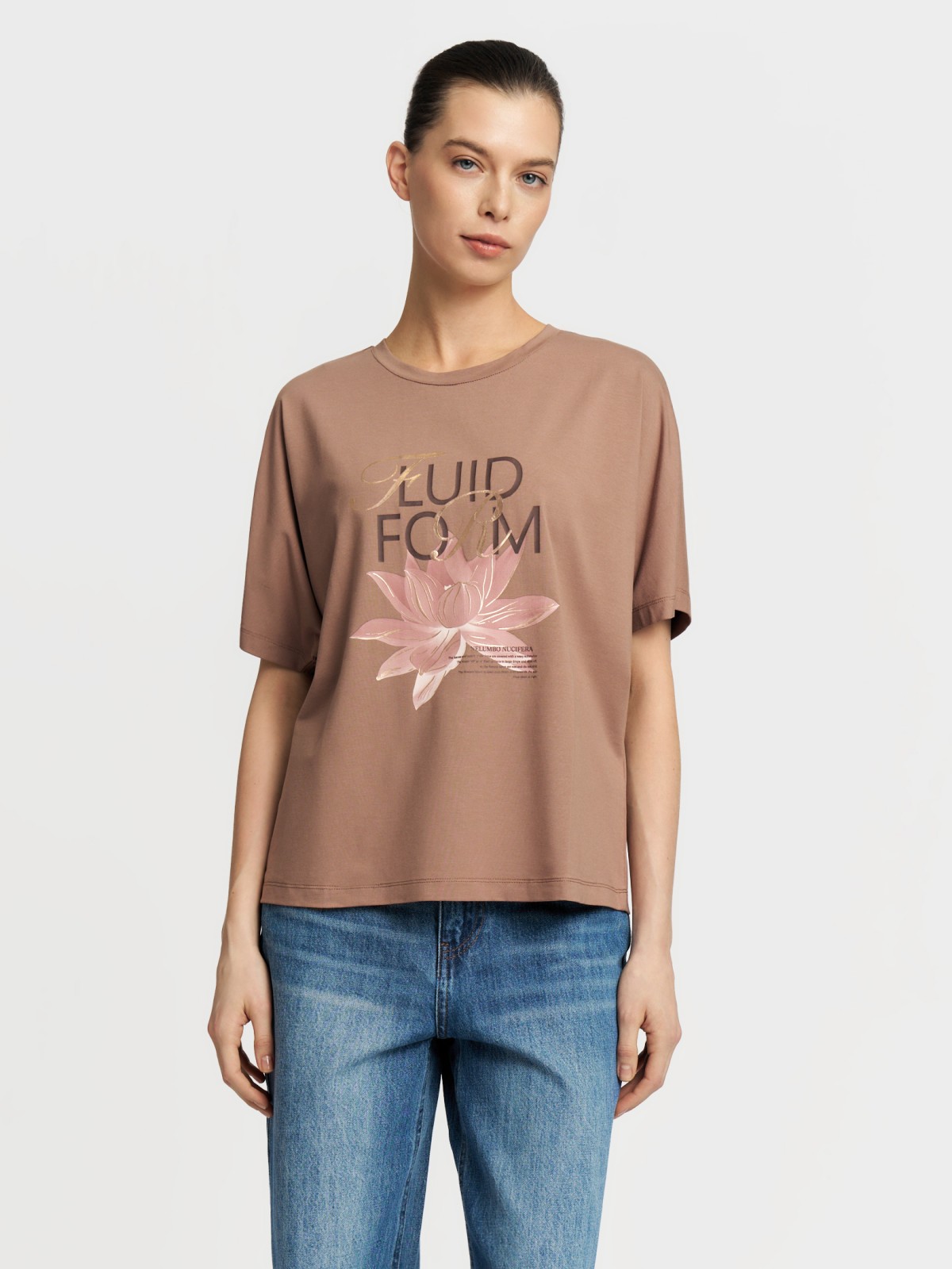 Футболка с коротким рукавом и принтом