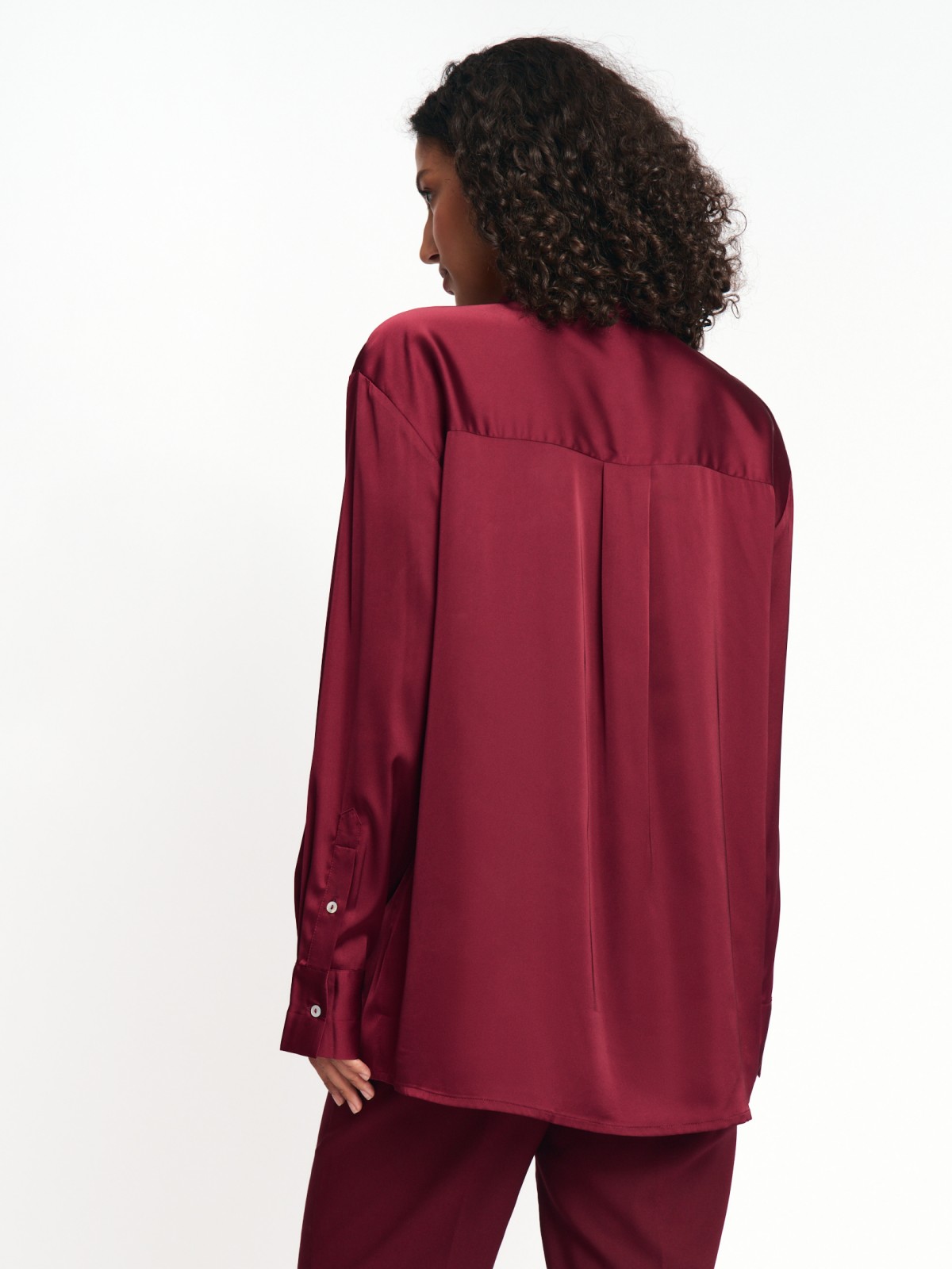 Офисная атласная рубашка