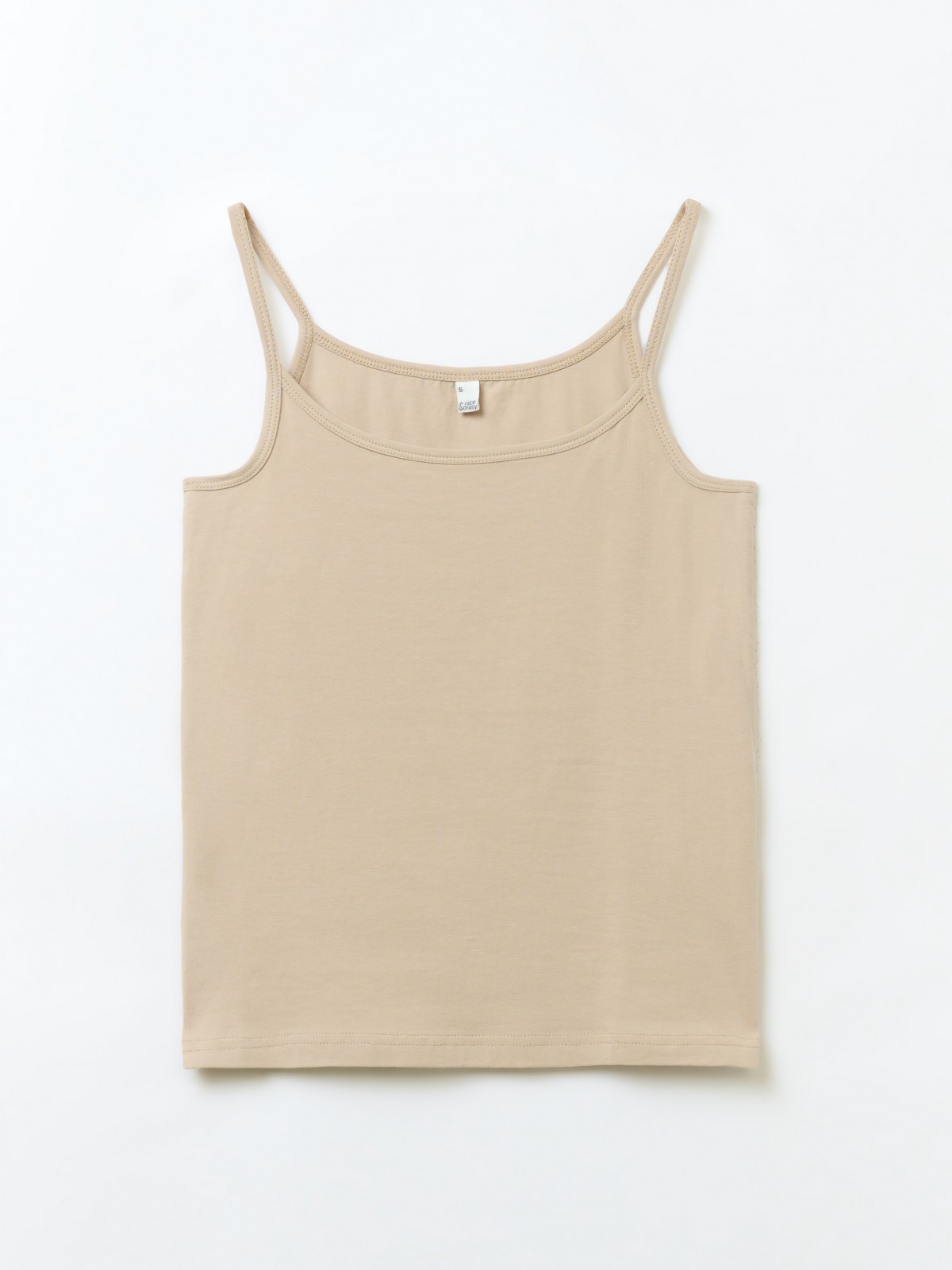 Майка-топ из хлопка на бретельках