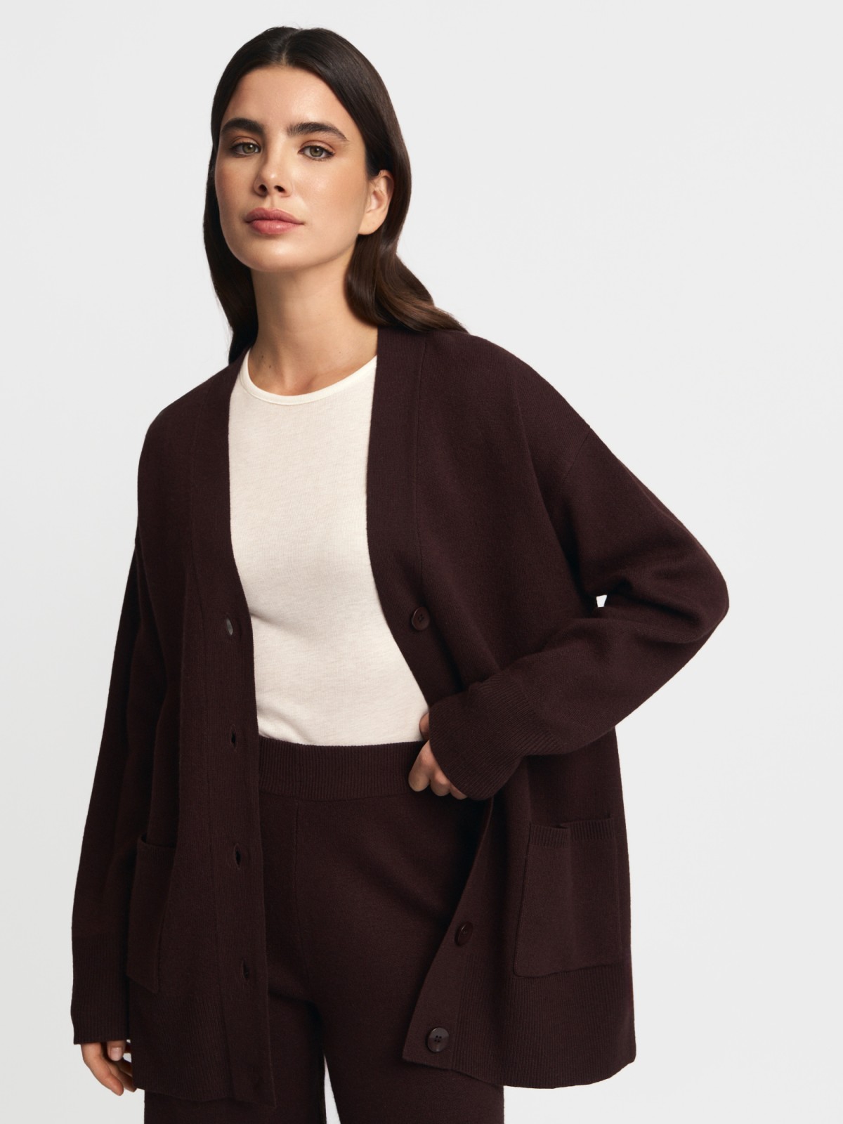 Трикотажный кардиган на пуговицах