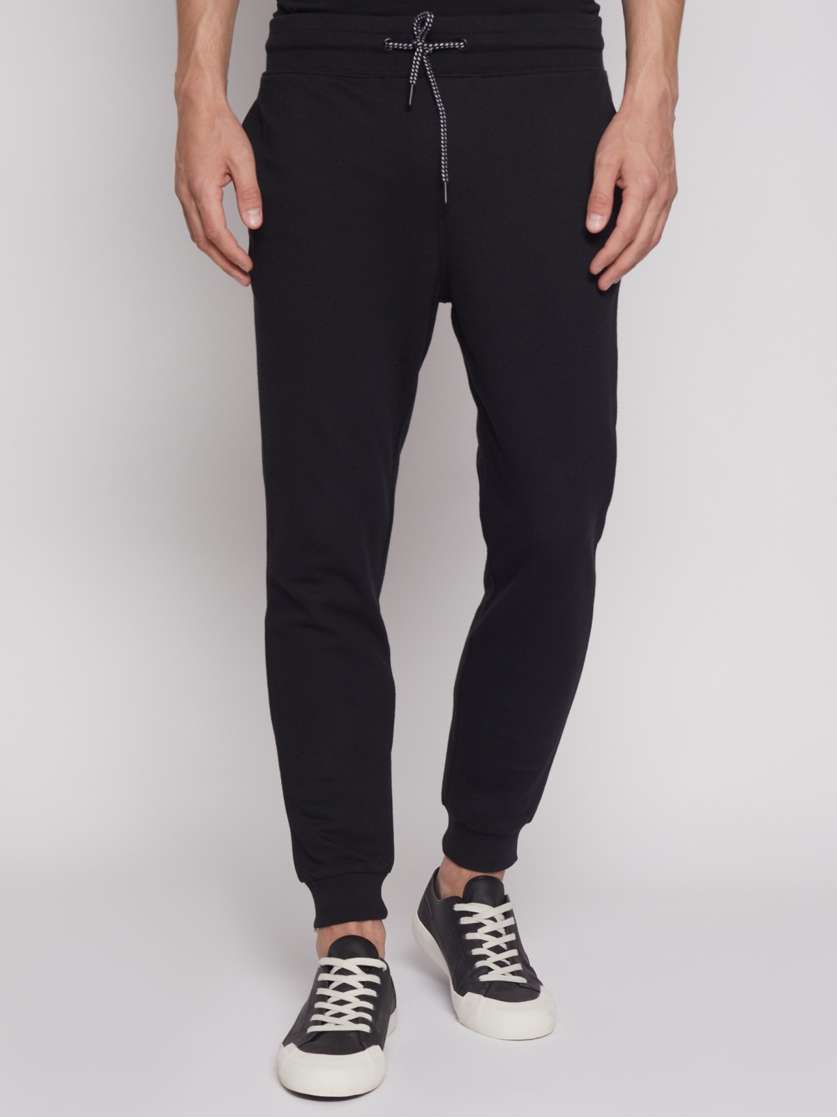 Спортивные брюки-джоггеры zolla 21231762F012, цвет черный, размер S - фото 2