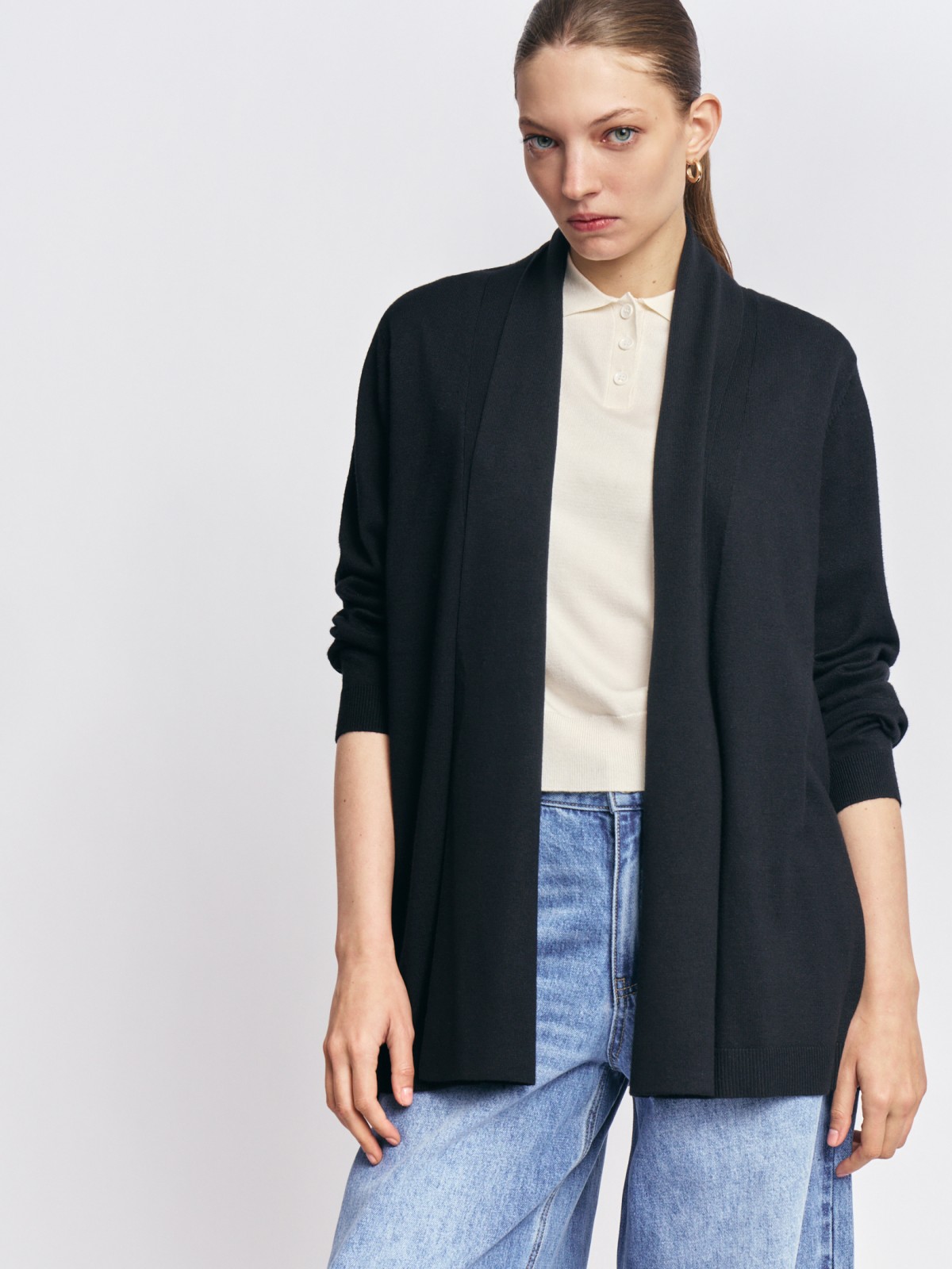 Трикотажный кардиган без застёжки