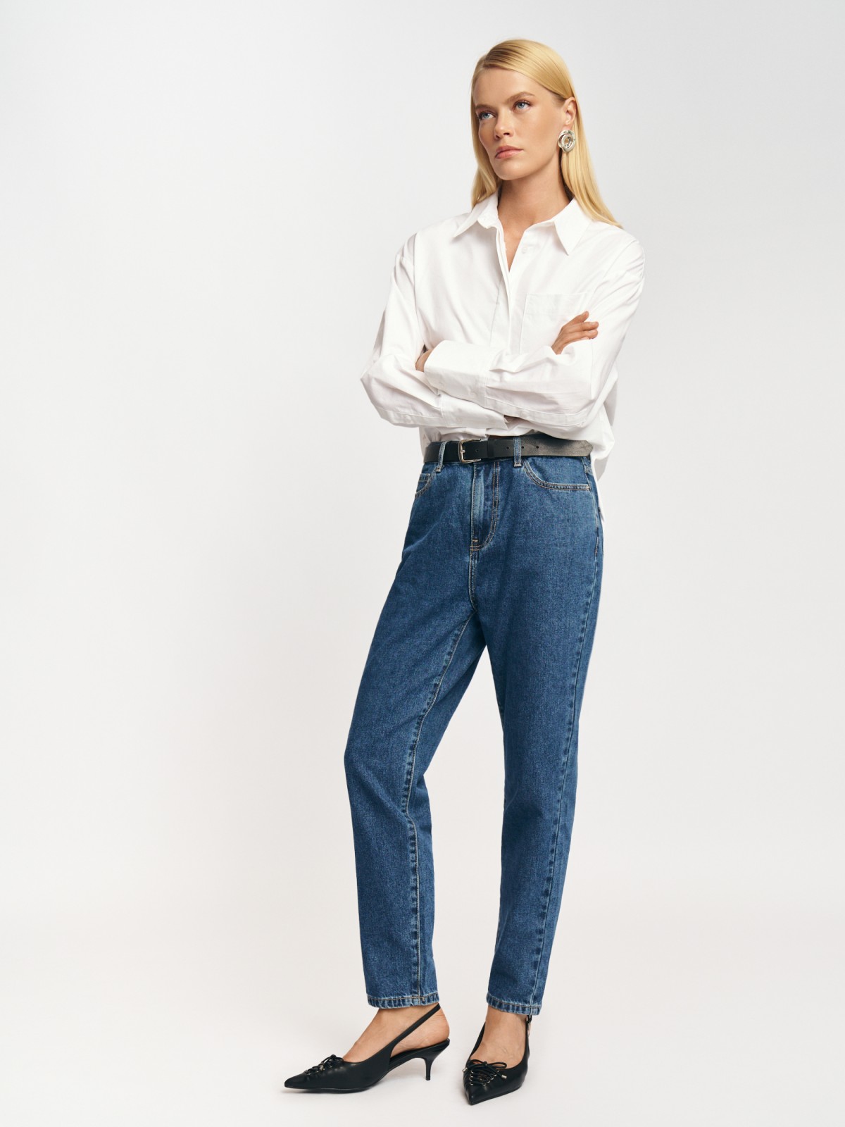 Рубашка из хлопка с длинным рукавом