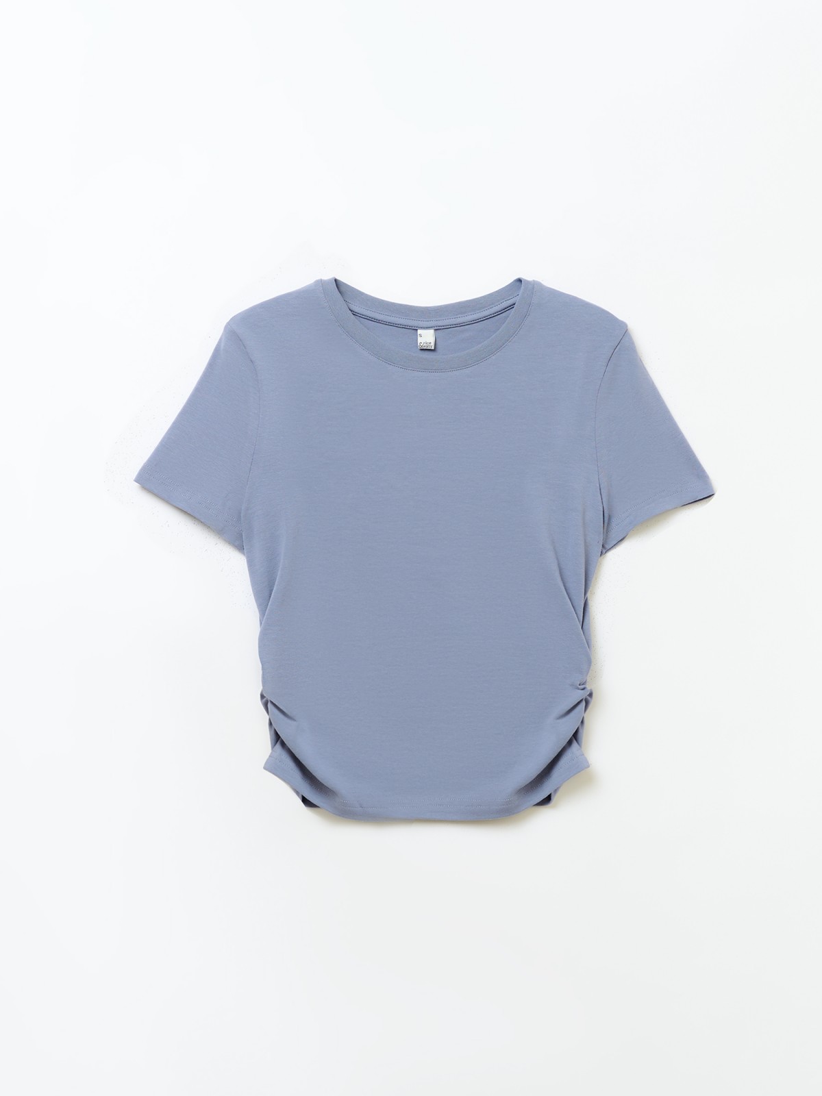 Топ-футболка из хлопка с драпировкой