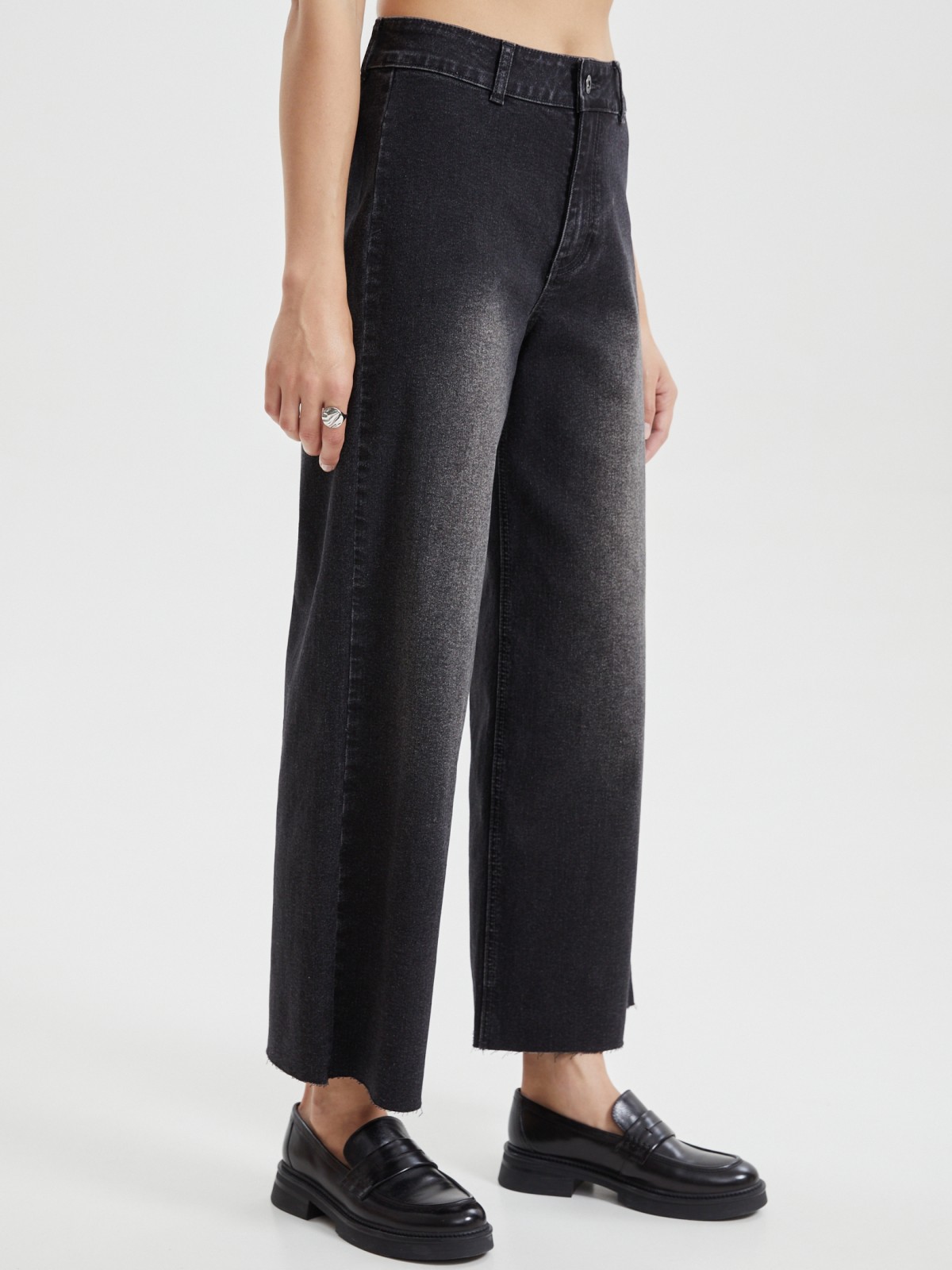 Укороченные джинсы кюлоты