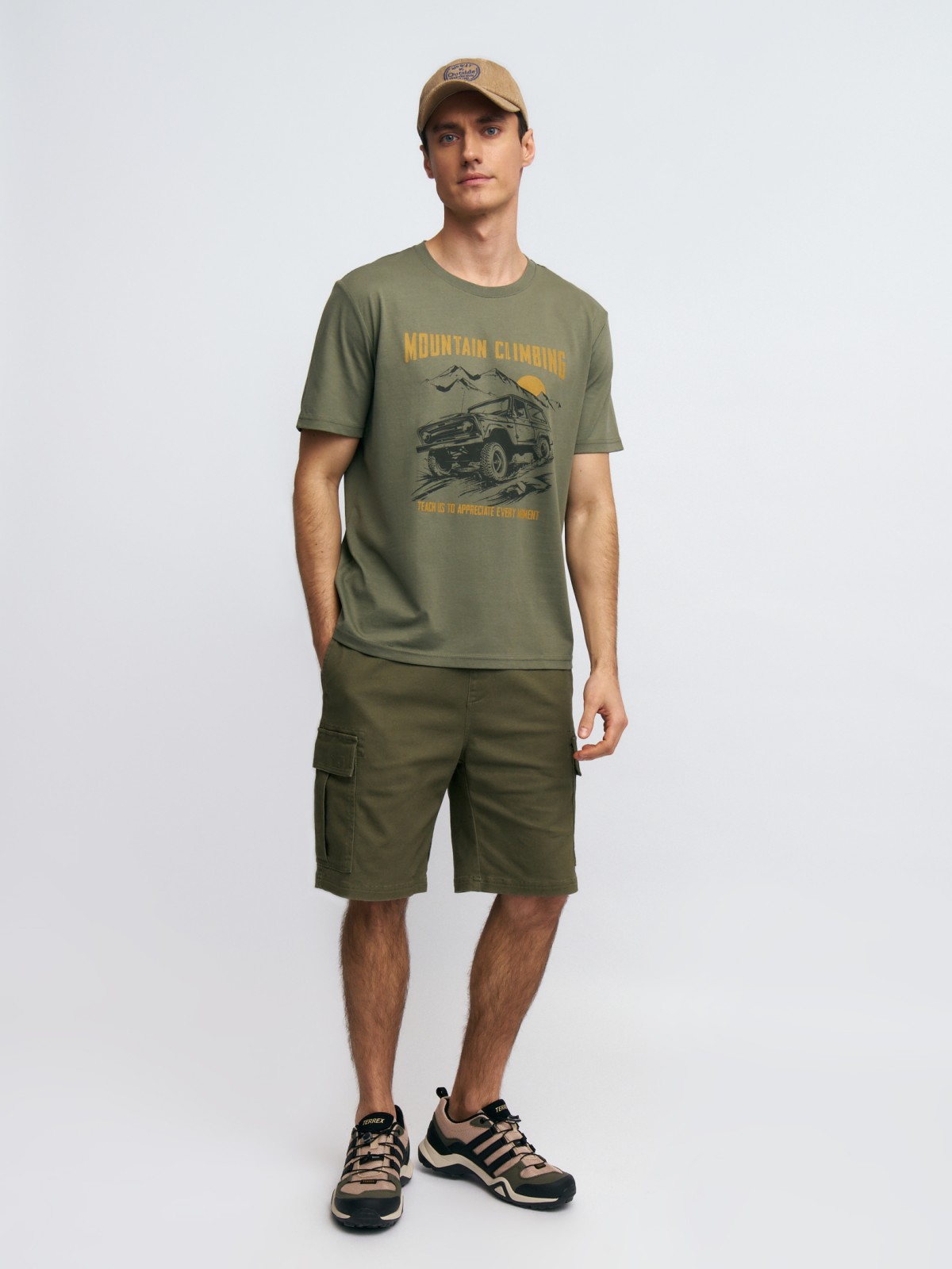 Футболка из хлопка с принтом