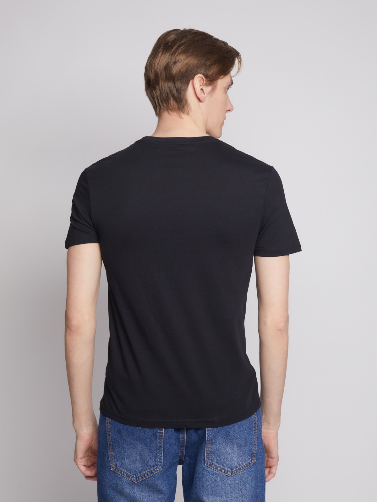 Футболка из хлопка с принтом-надписью