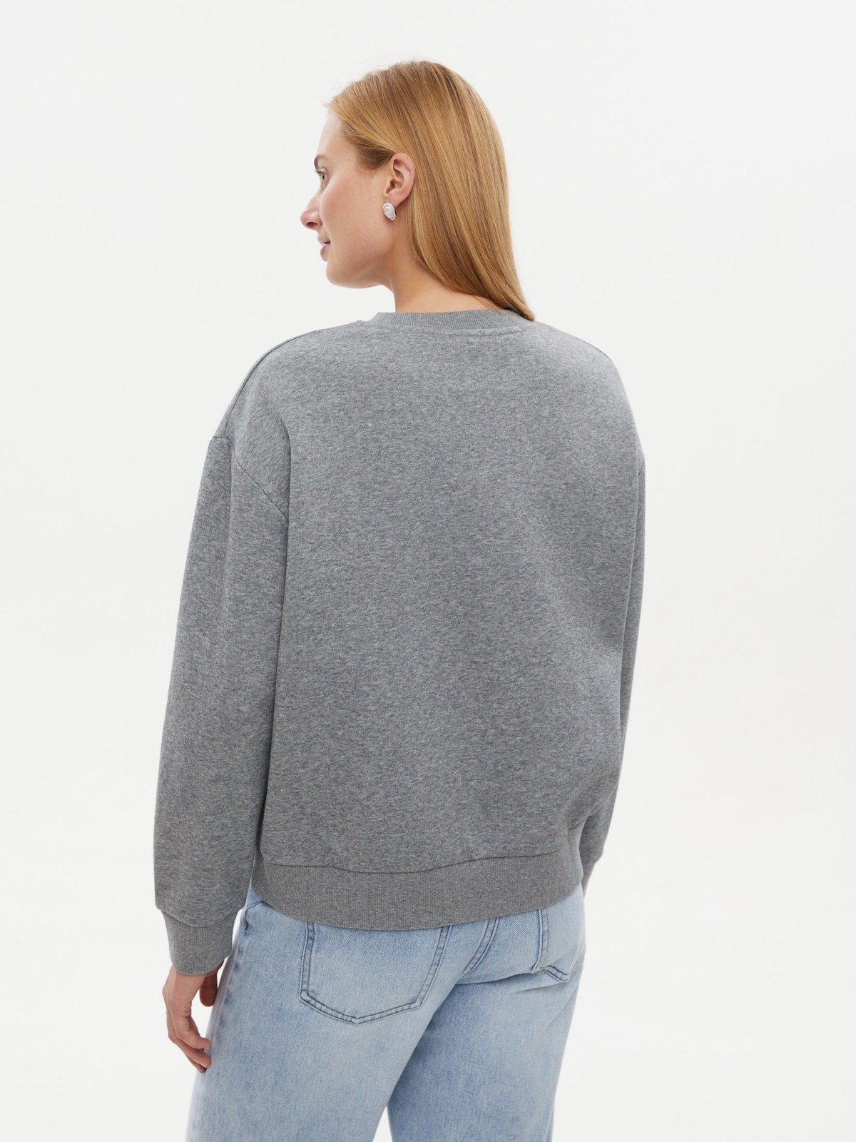 Утеплённый свитшот с начёсом и принтом