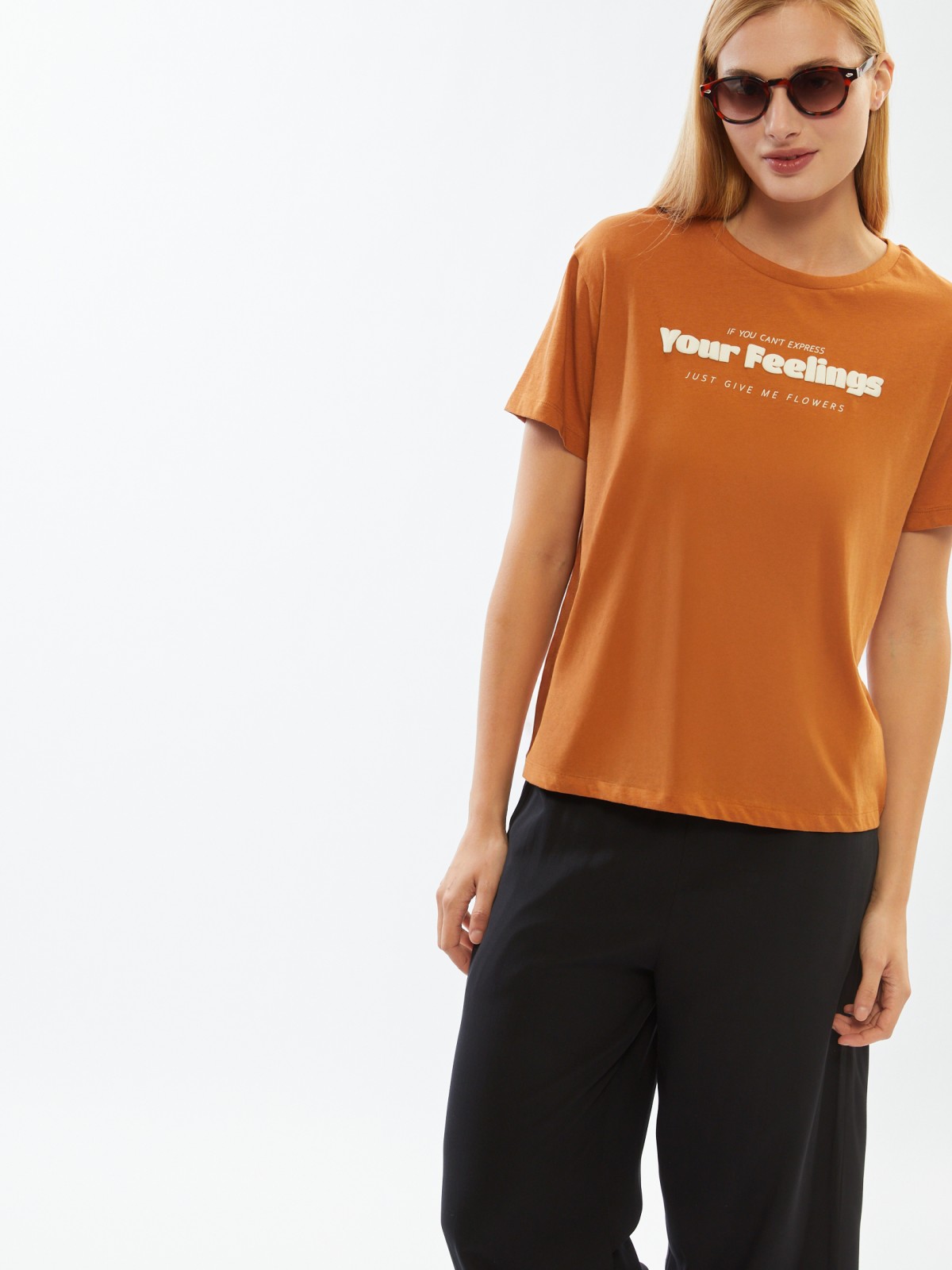 Футболка из хлопка с надписью