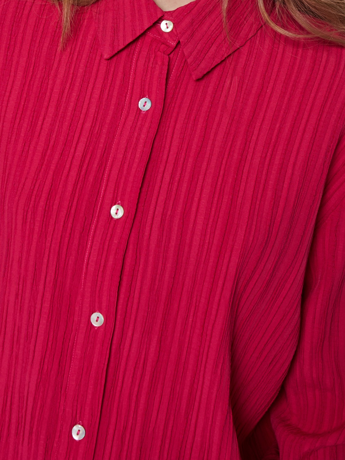 Блузка с  длинными рукавами zolla 223241159061, цвет фуксия, размер XS - фото 4
