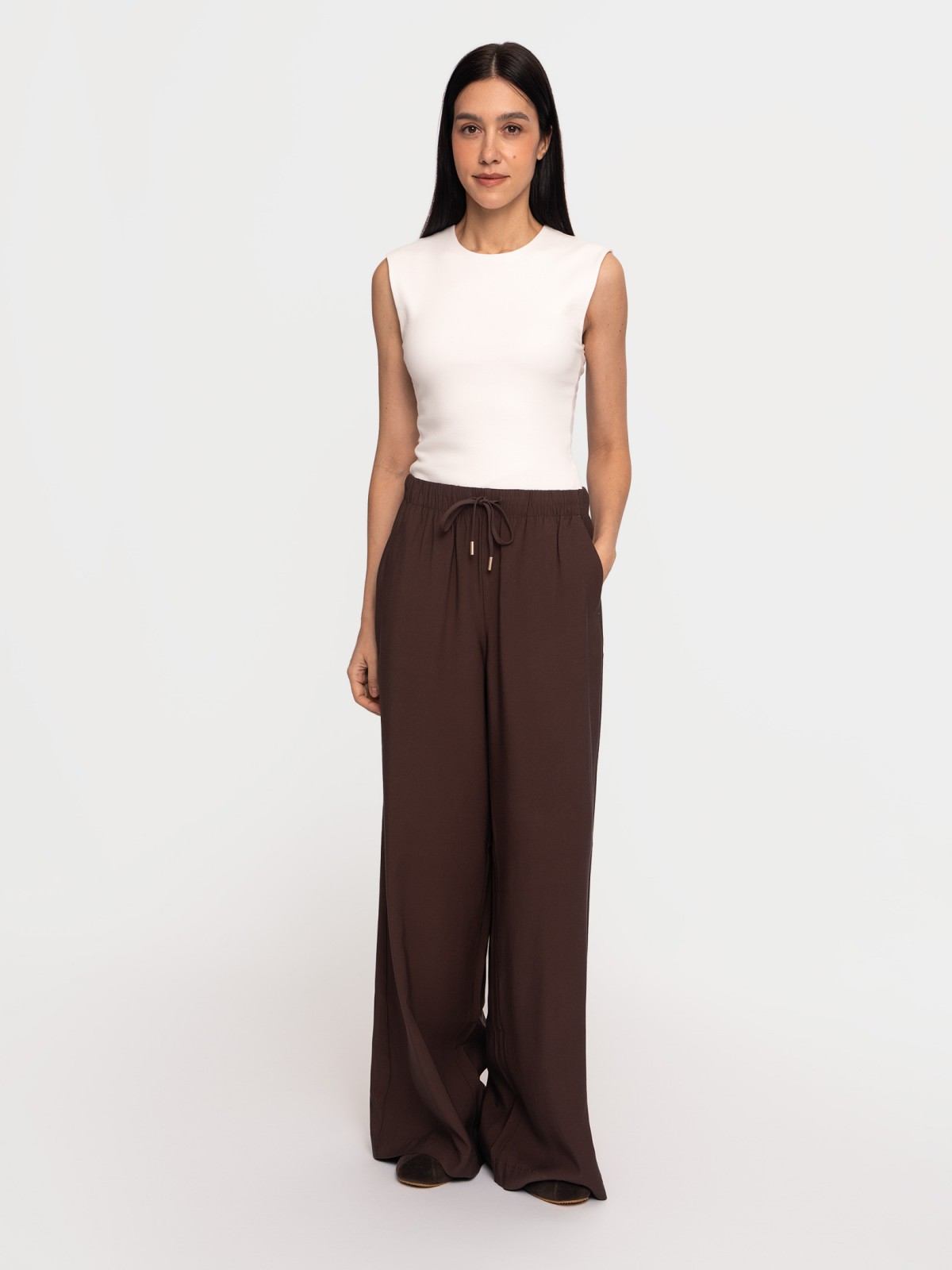 Майка-топ из хлопка без рукавов