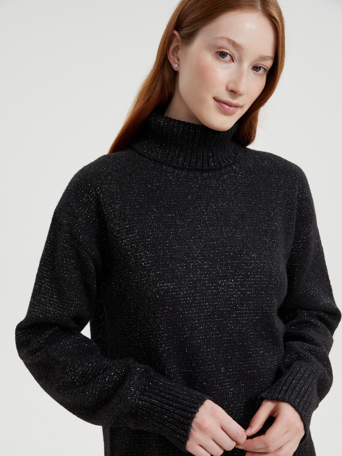 Вязаный свитер с люрексом