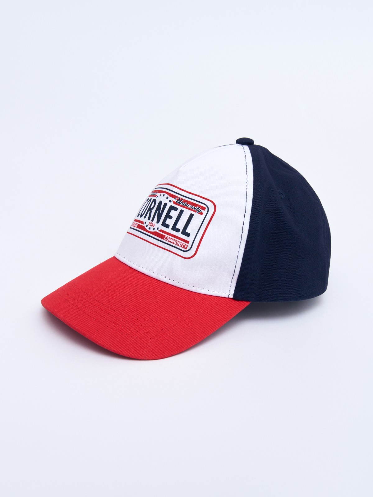 Бейсболка из хлопка с полукруглым козырьком