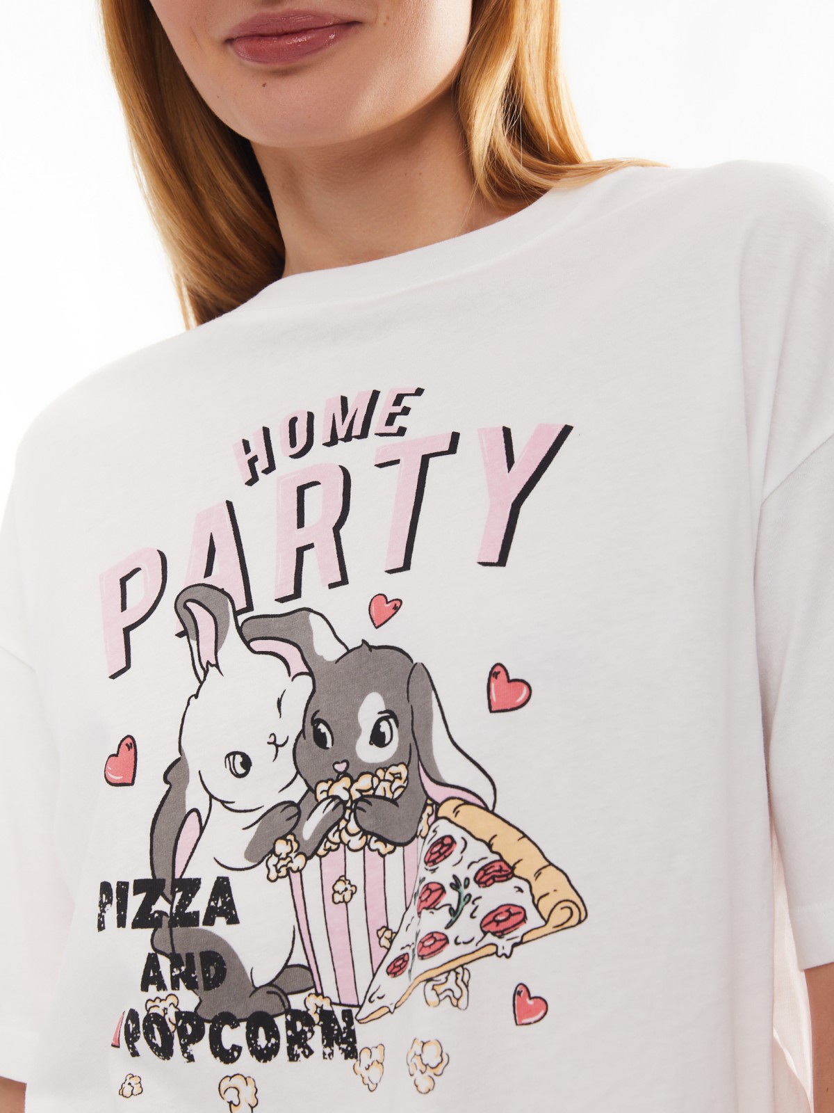 Домашний пижамный комплект из хлопка (футболка и шорты)