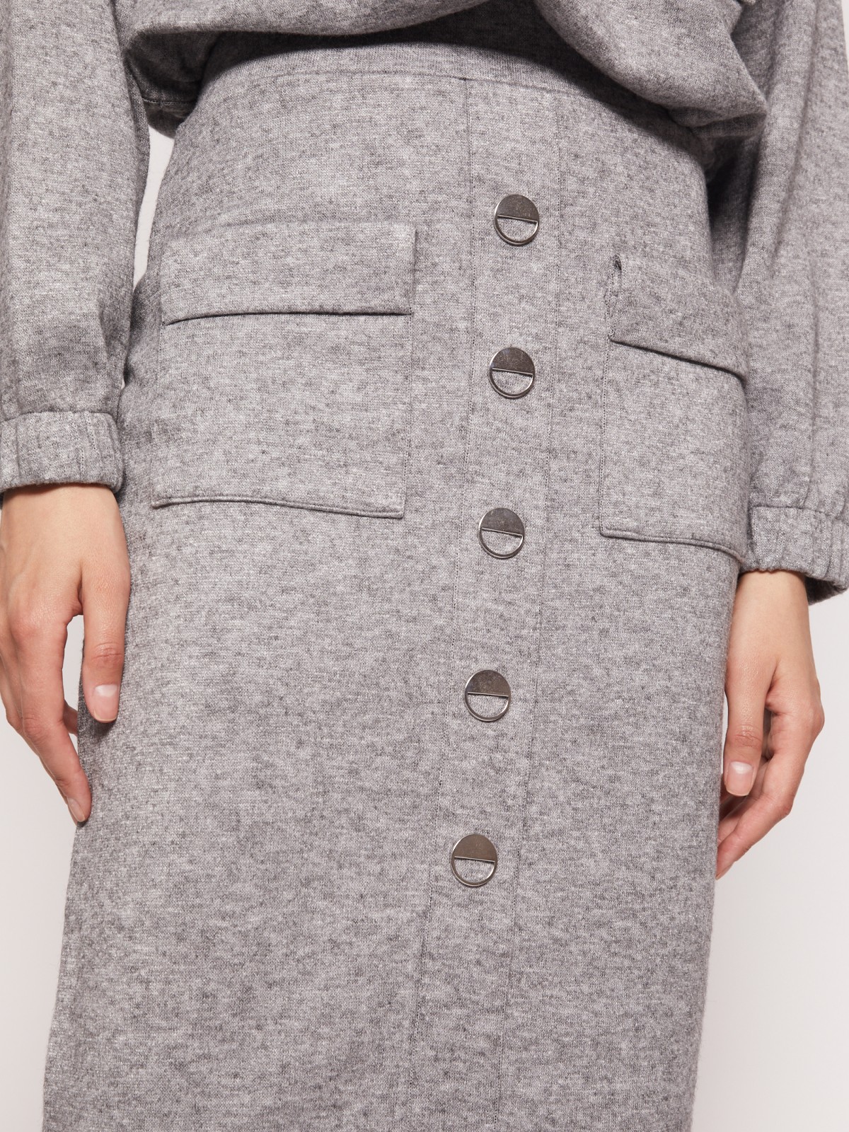 Трикотажная юбка-карандаш