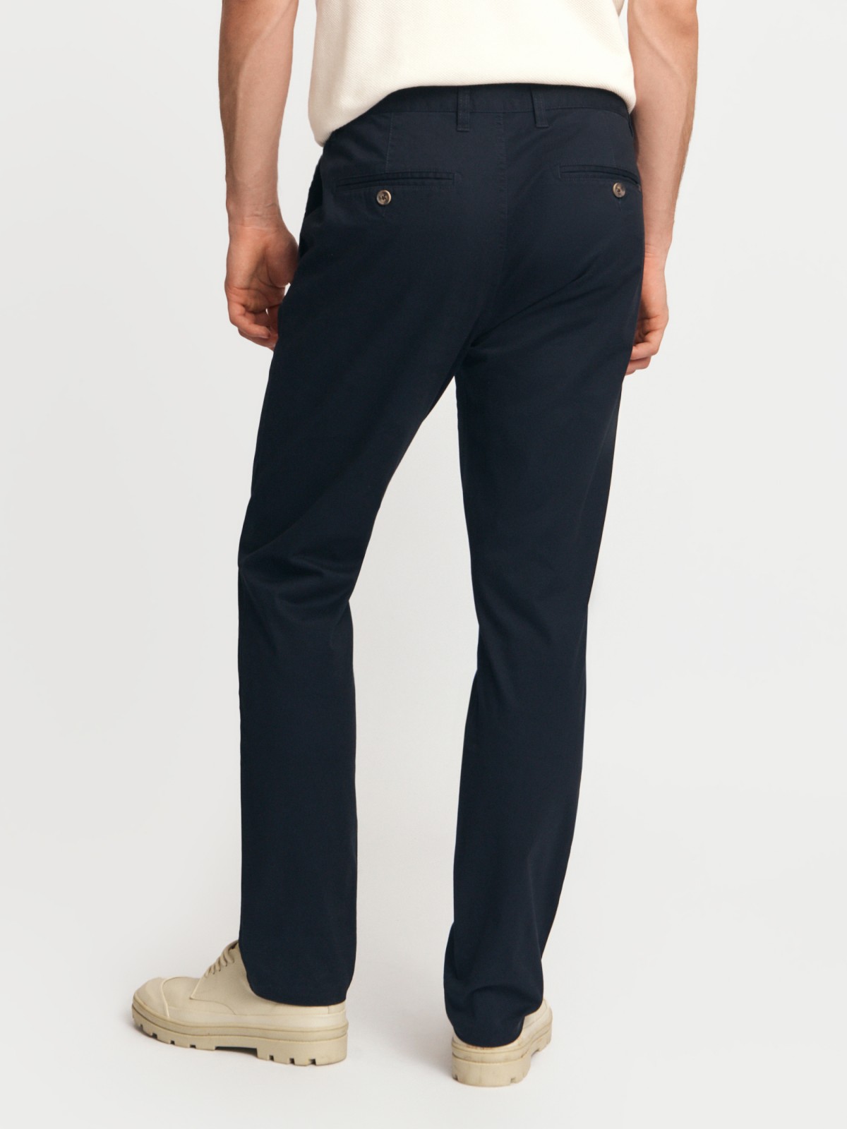 Брюки силуэта Slim из хлопка