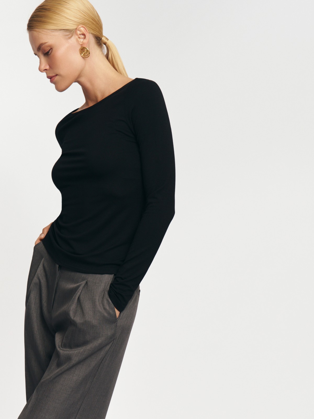 Лонгслив из вискозы