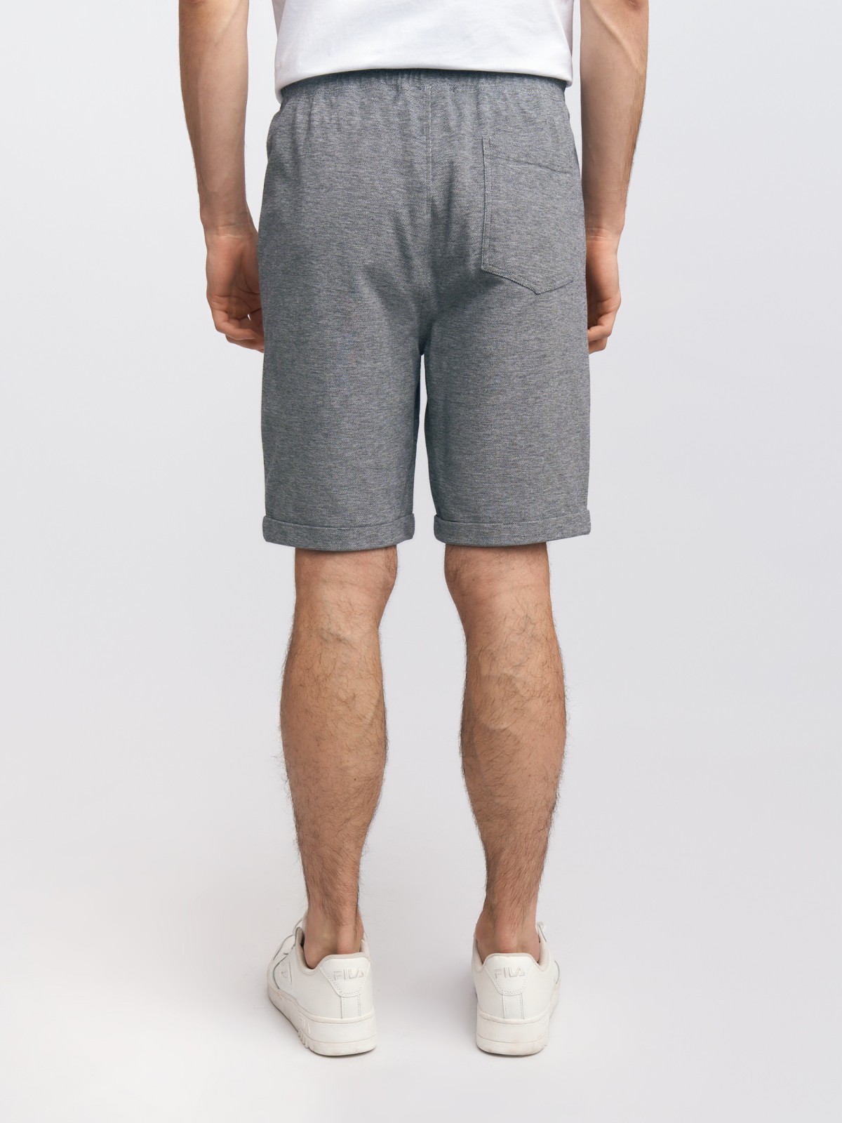 Трикотажные шорты из хлопка с отворотами