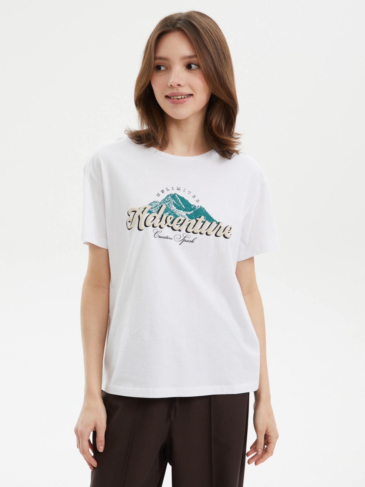 Футболка из хлопка с надписью