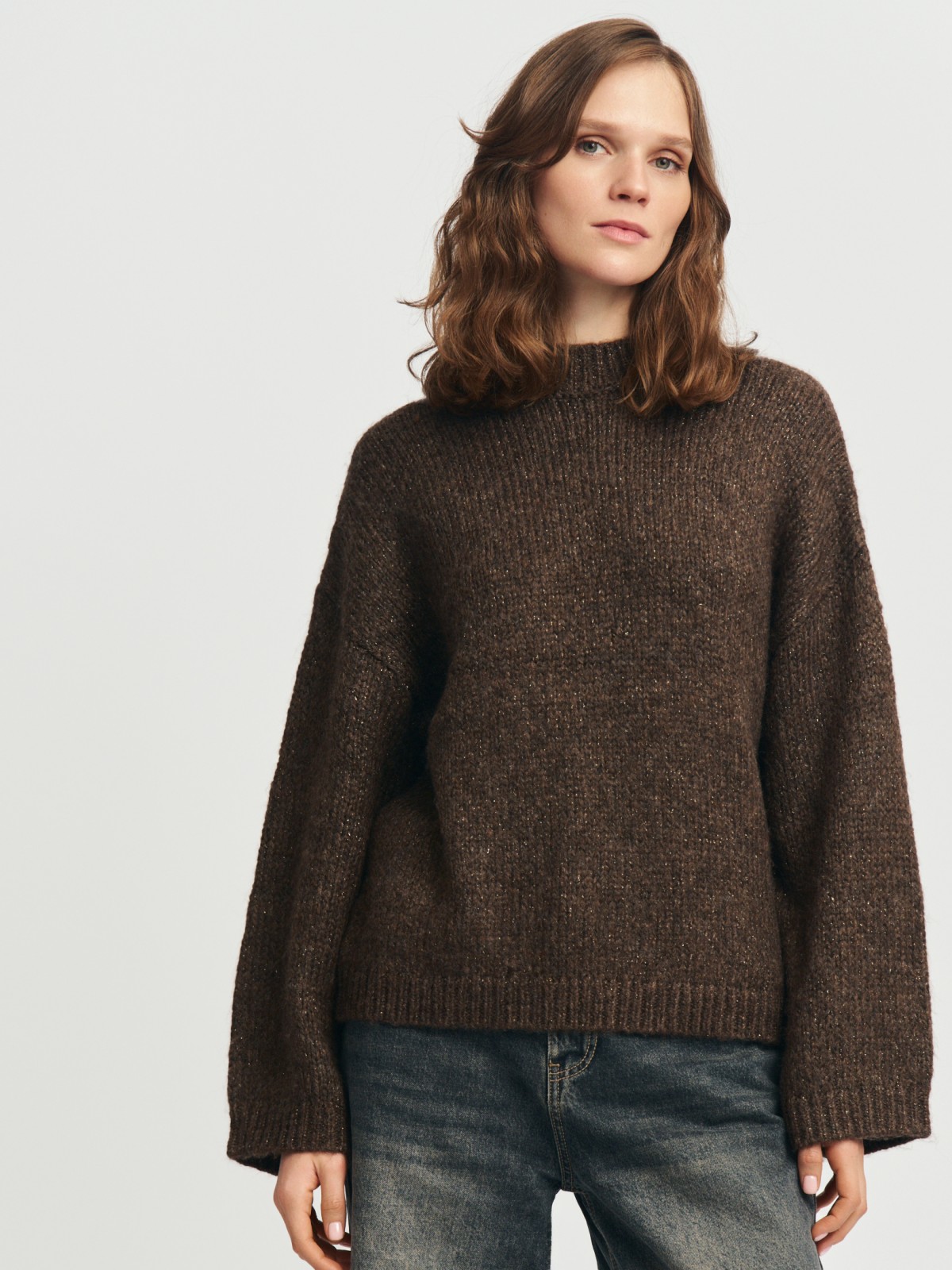 Вязаный свитер с люрексом