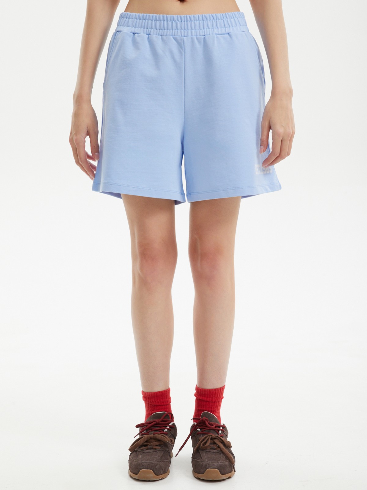 Трикотажные короткие шорты из хлопка