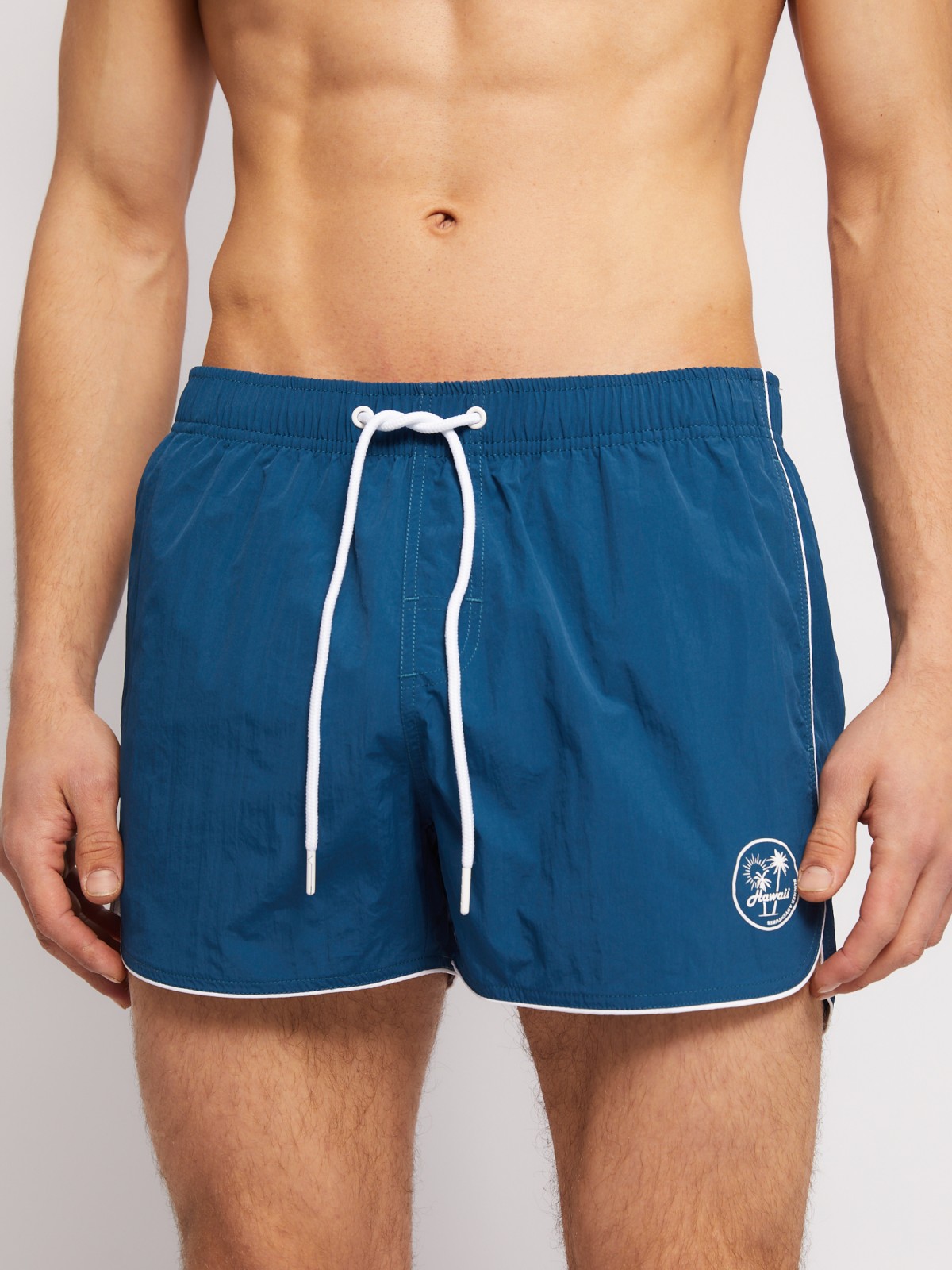 Пляжные шорты (для плавания) zolla 014257S0L082, цвет темно-бирюзовый, размер M - фото 2