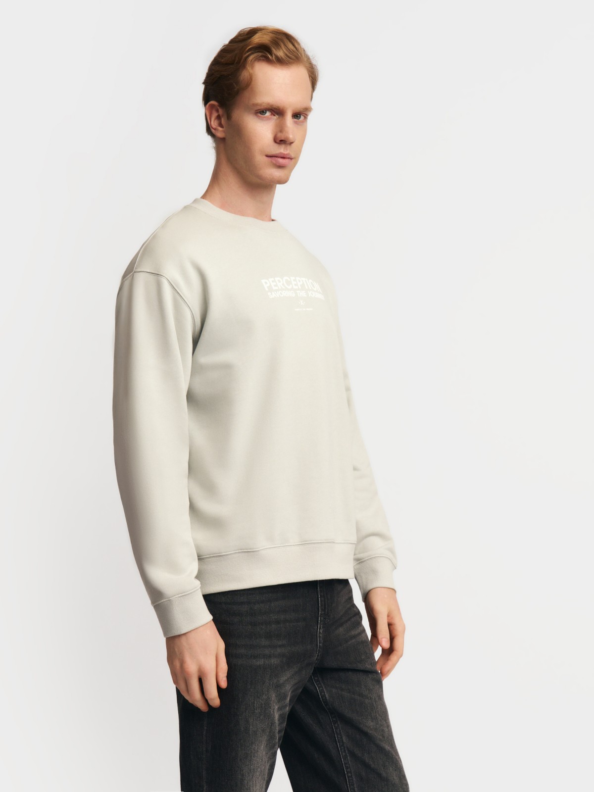 Свитшот из хлопка с надписью