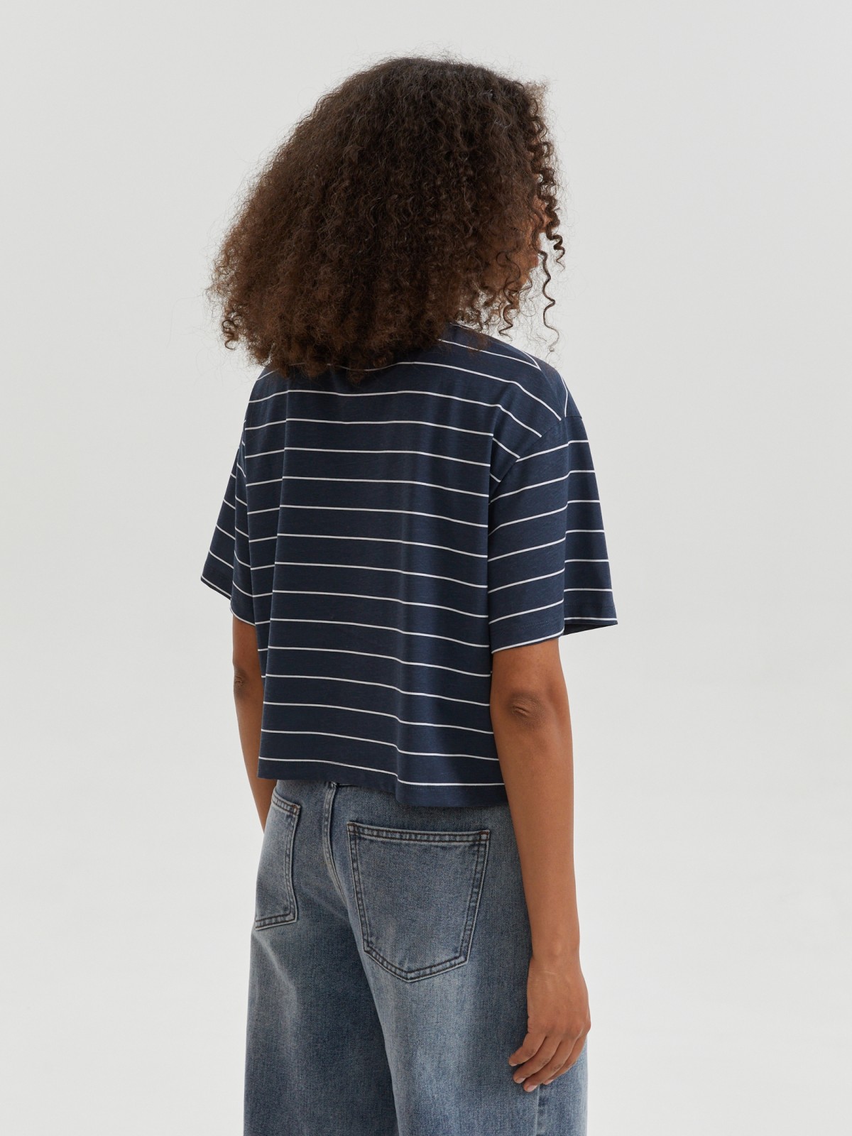 Футболка-топ из хлопка в полоску