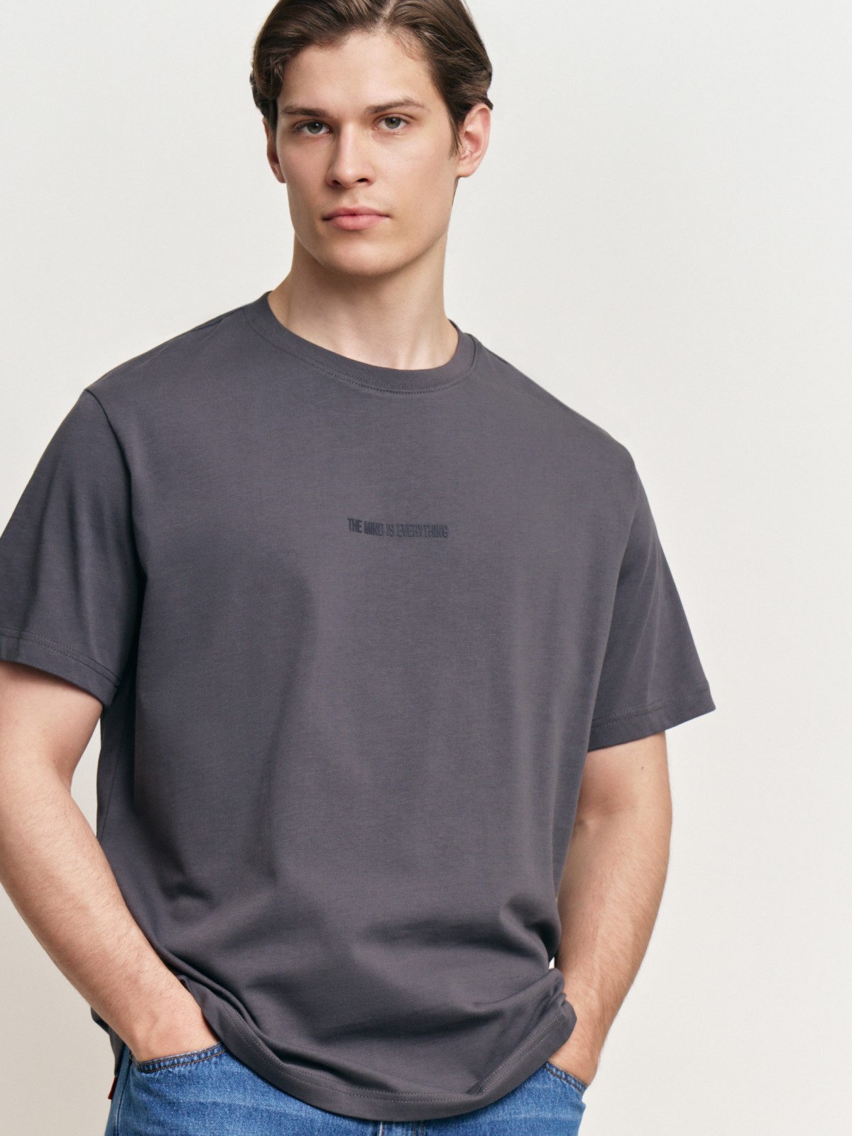 Футболка из хлопка с надписью