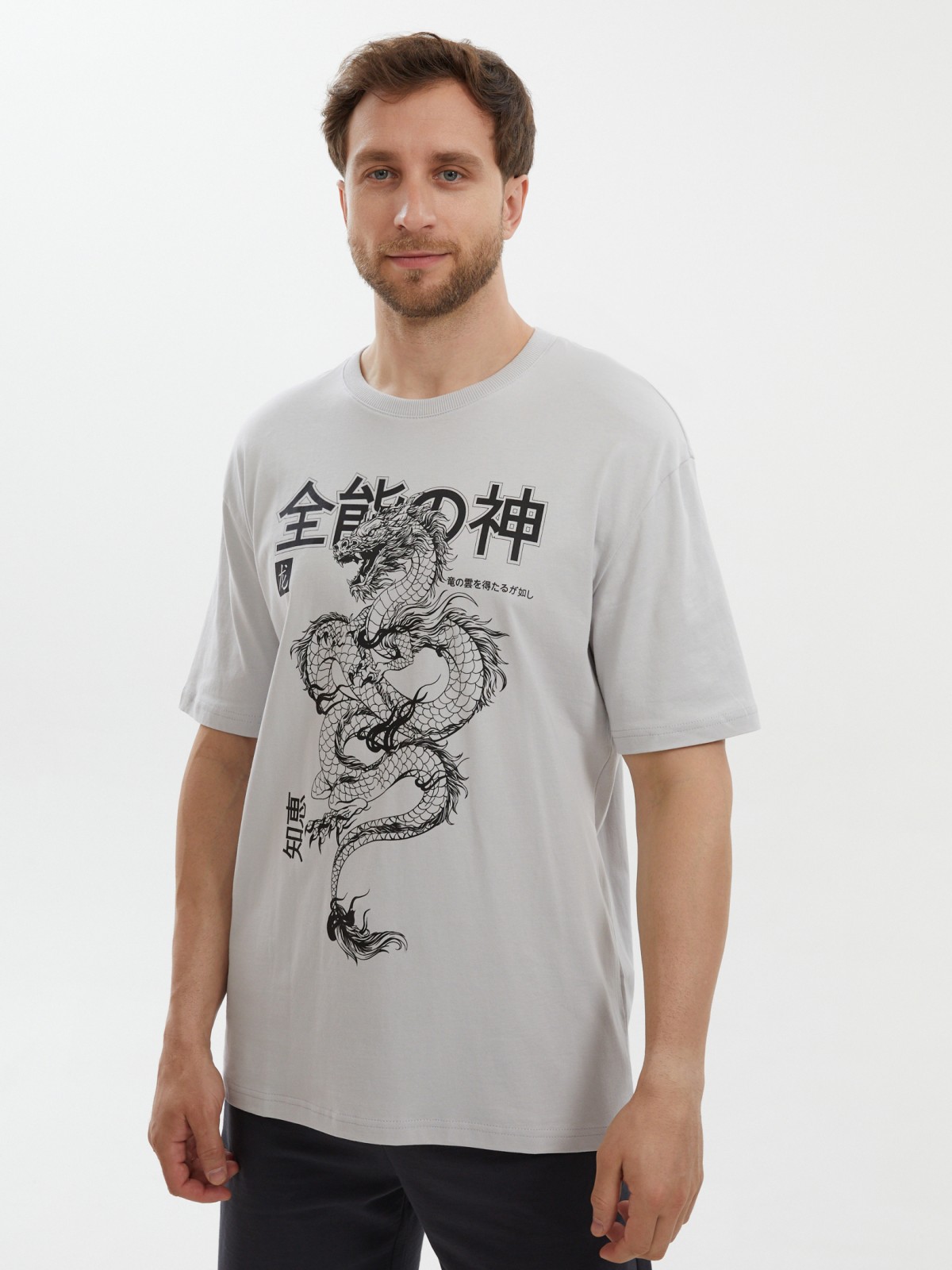 Футболка из хлопка с принтом