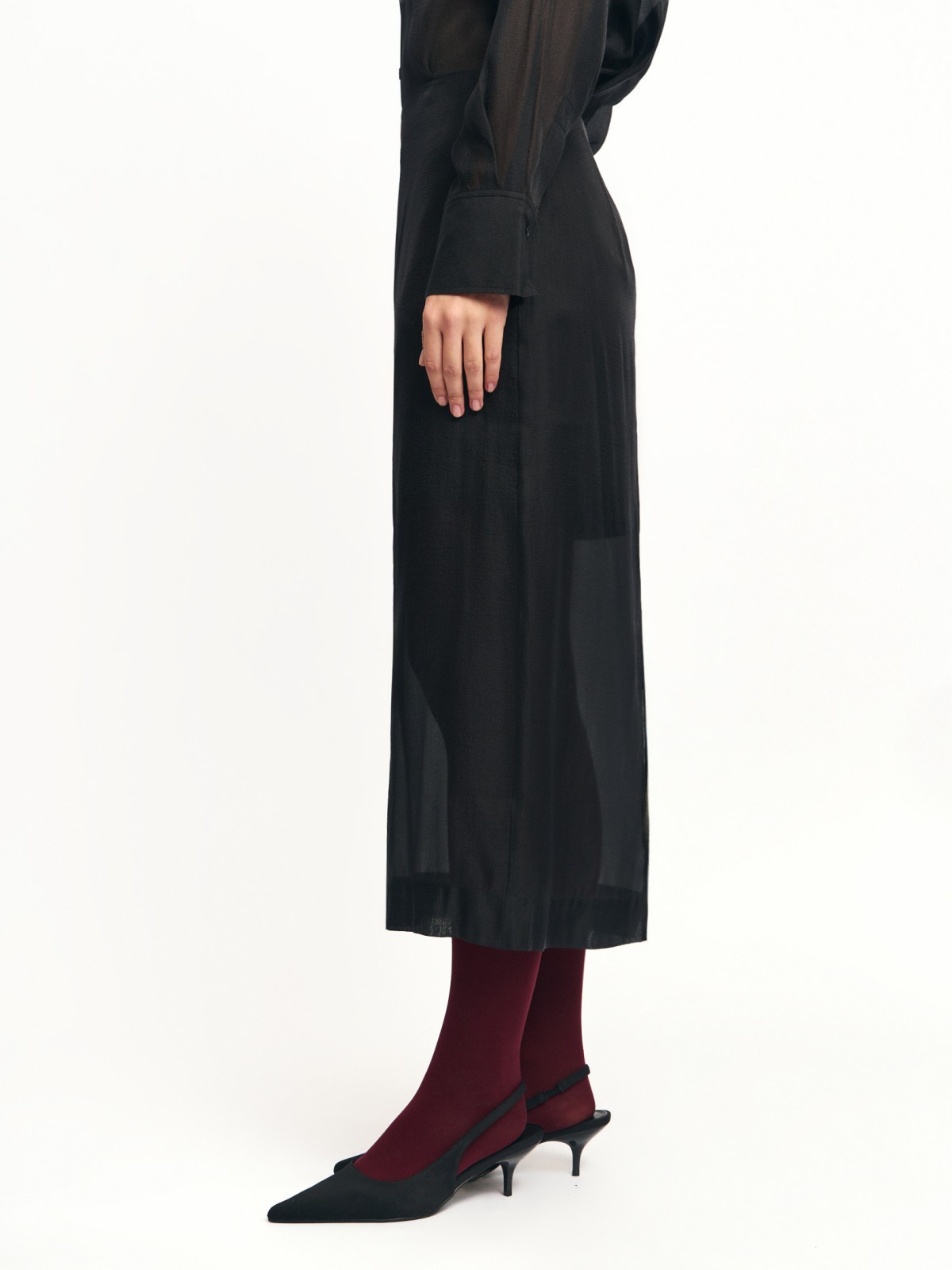 Полупрозрачная юбка из органзы