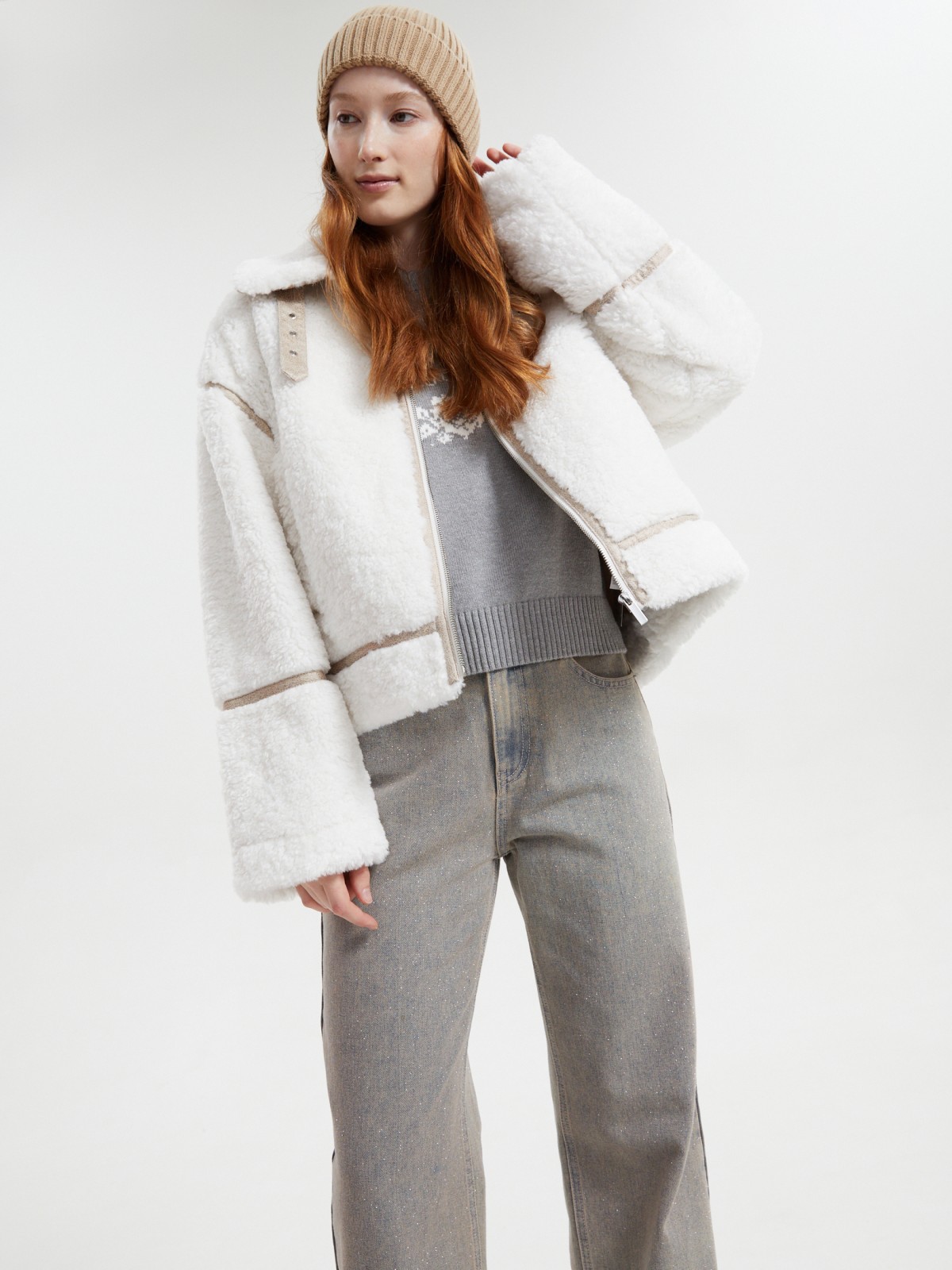 Тёплая дублёнка из экомеха