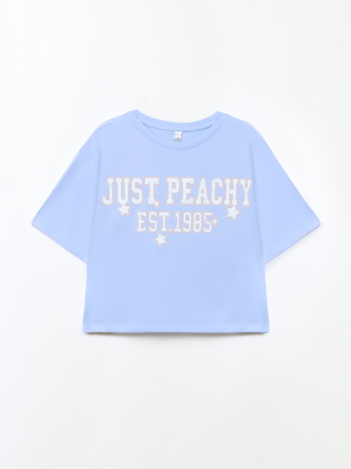 Футболка-топ из хлопка с надписью