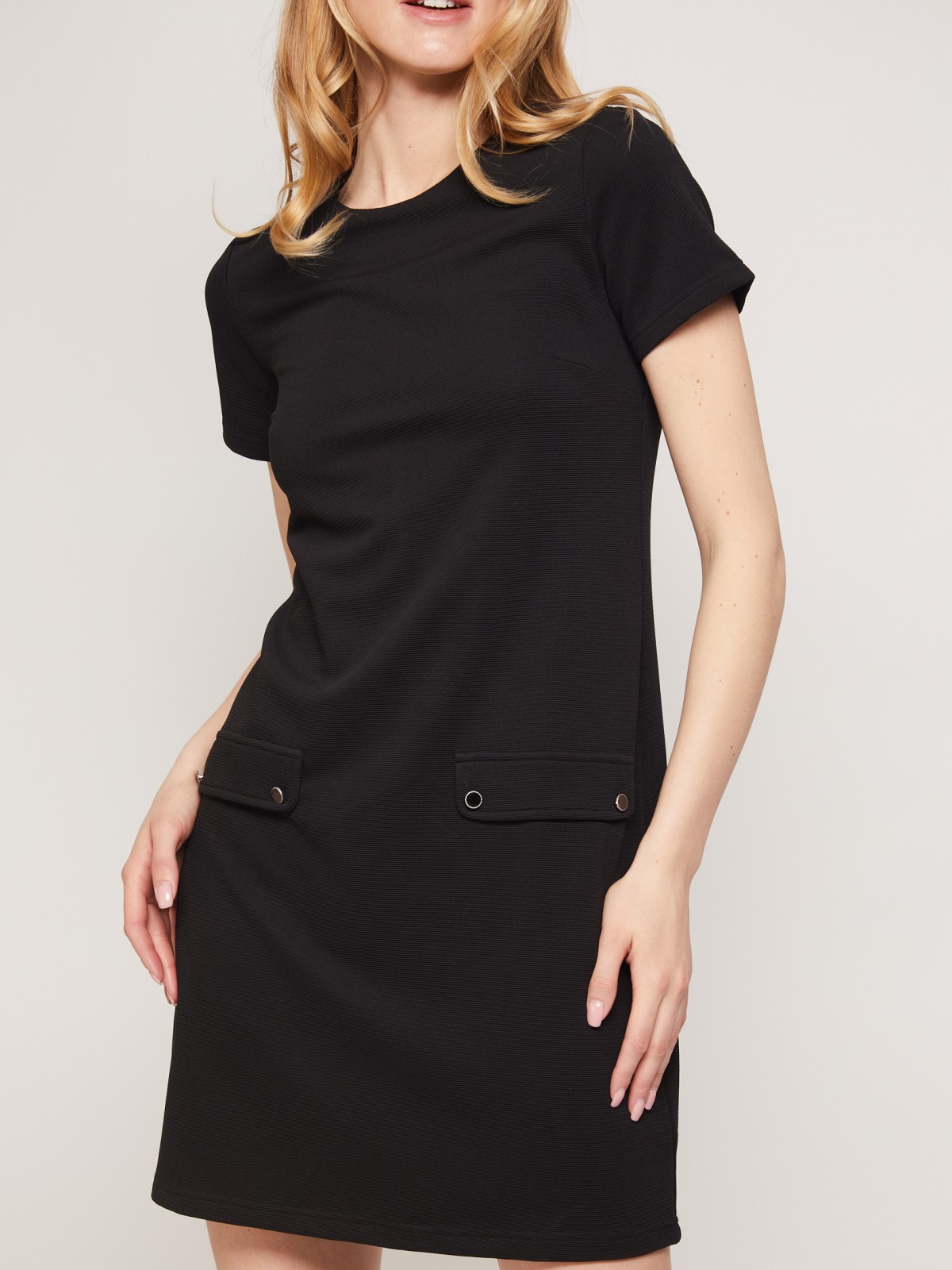 Платье-футболка zolla 02133814Y012, цвет черный, размер XS - фото 3