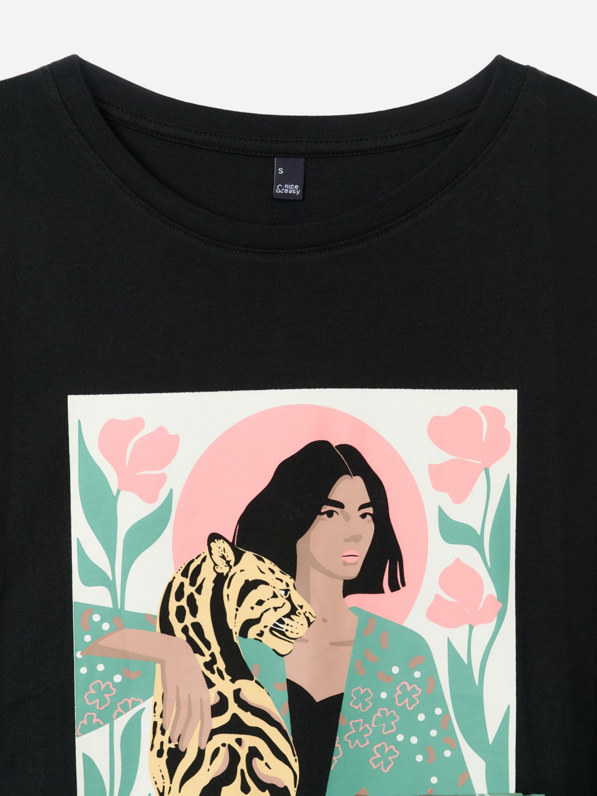 Футболка оверсайз из хлопка с принтом