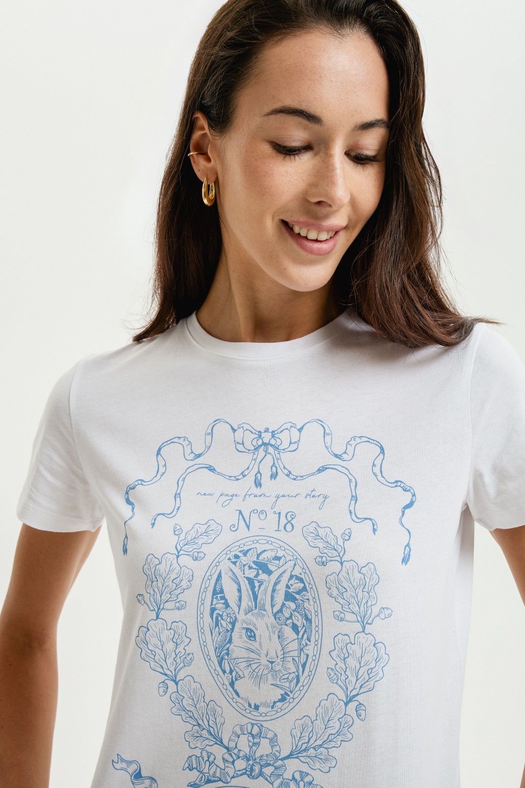 Футболка из хлопка с принтом