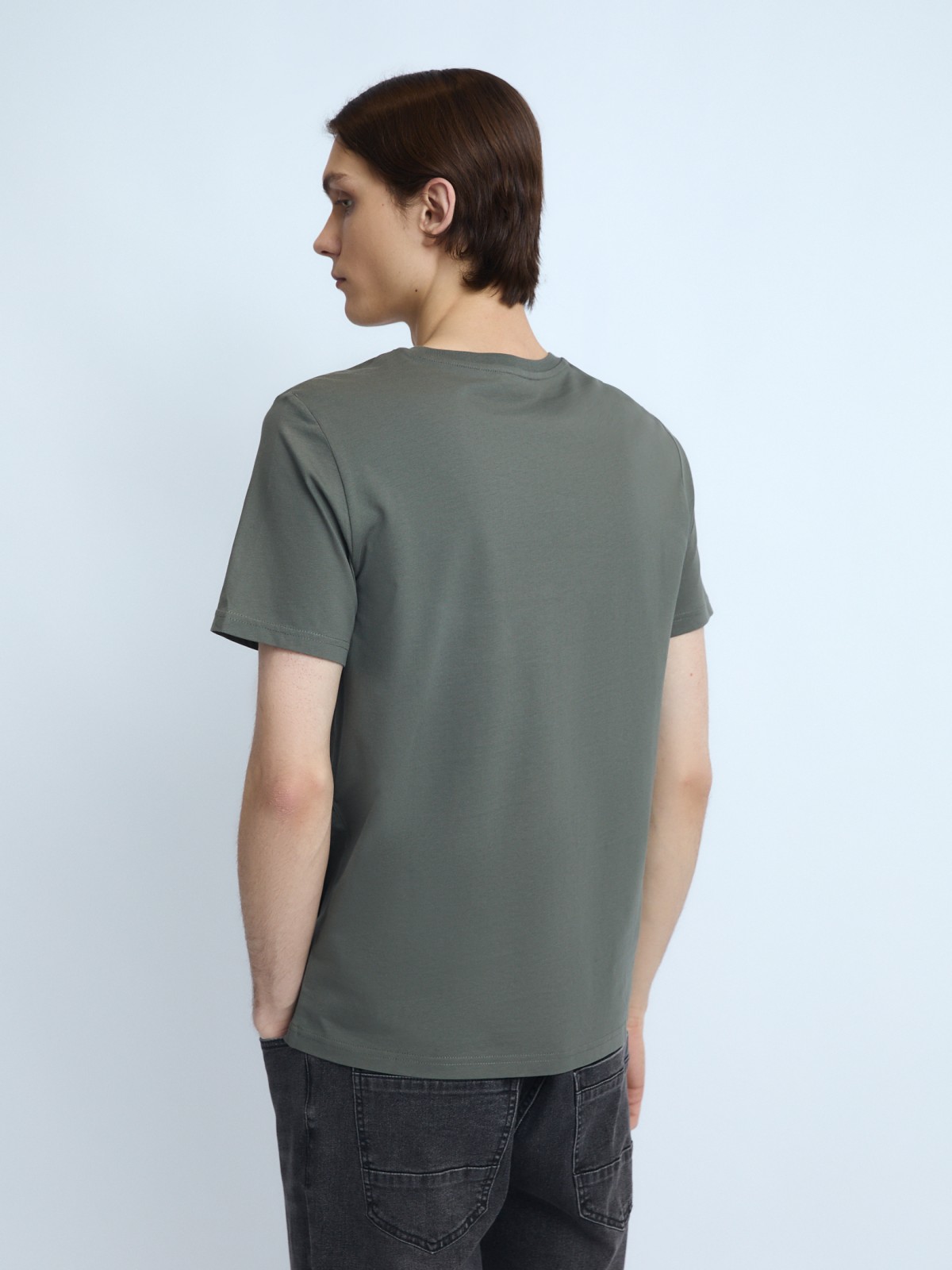 Футболка из хлопка с принтом-надписью