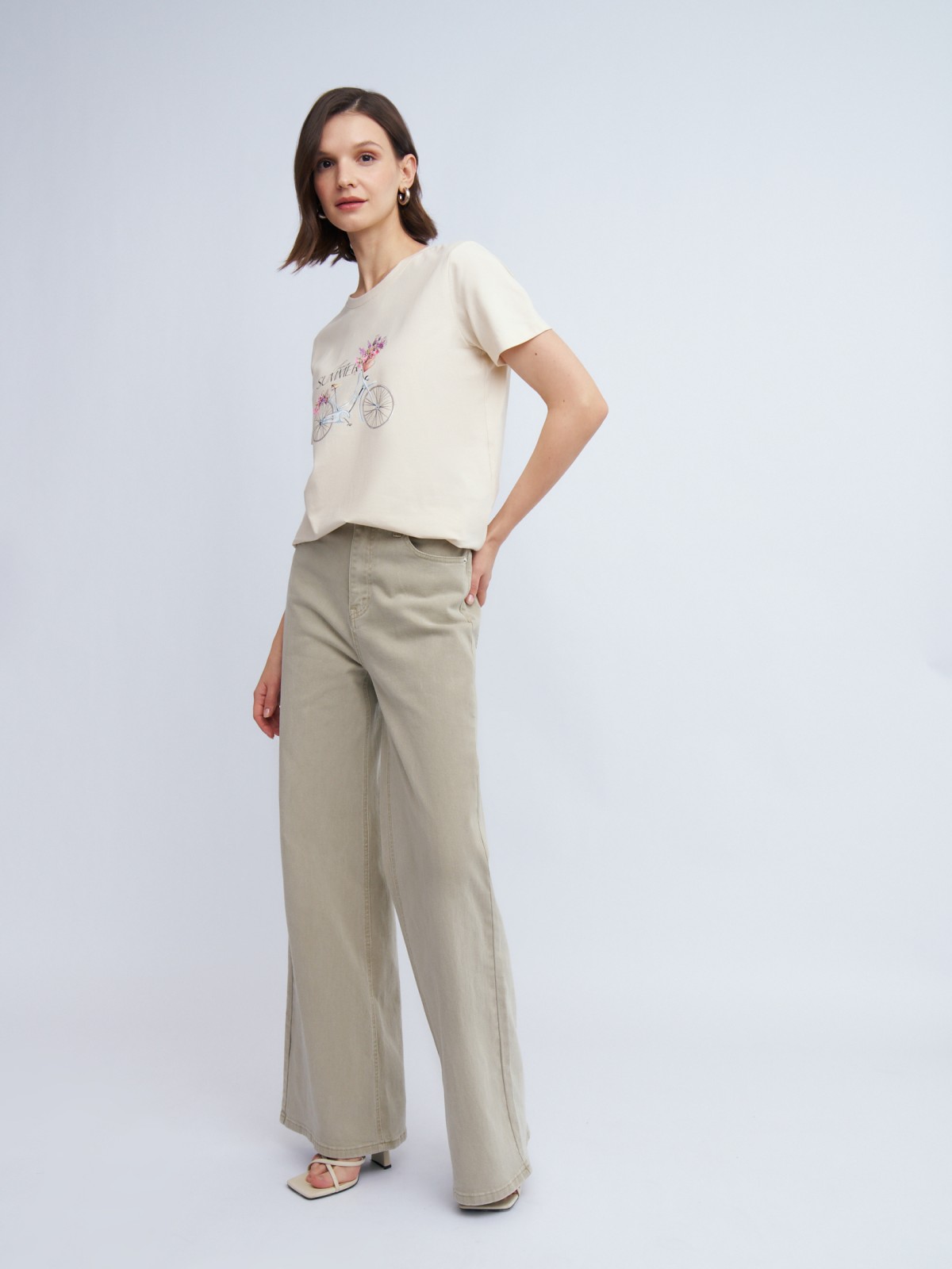 Футболка из хлопка с принтом