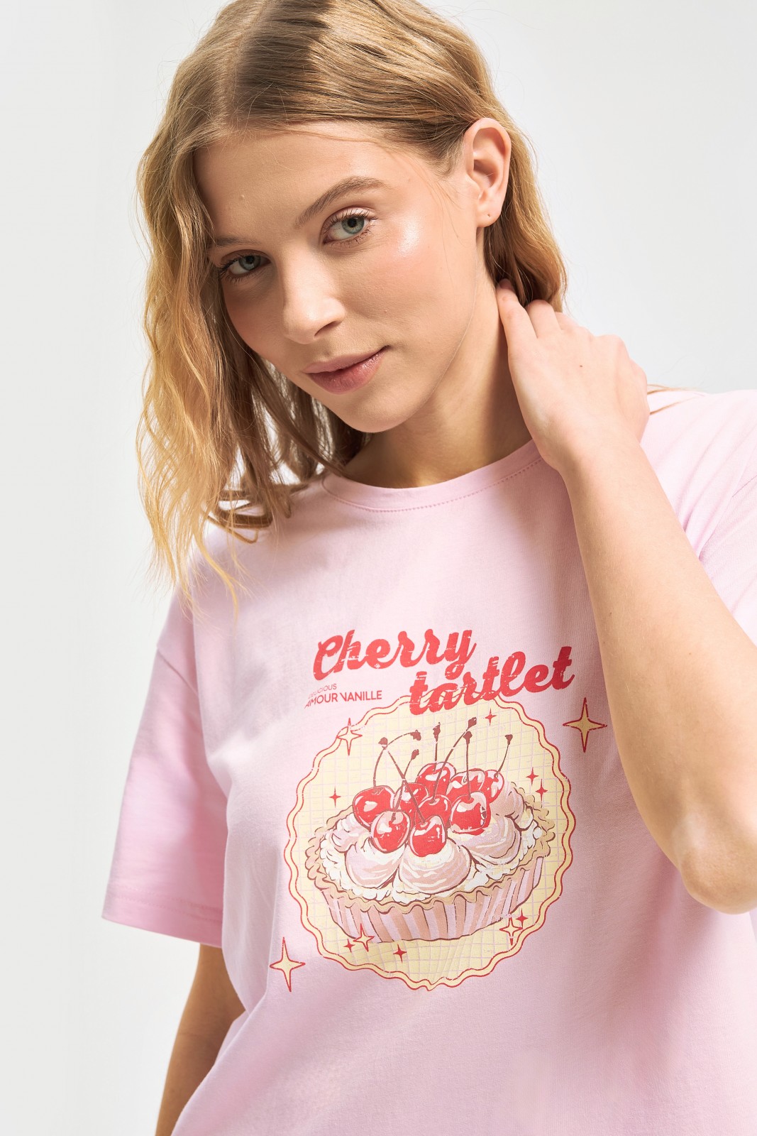 Футболка оверсайз из хлопка с принтом