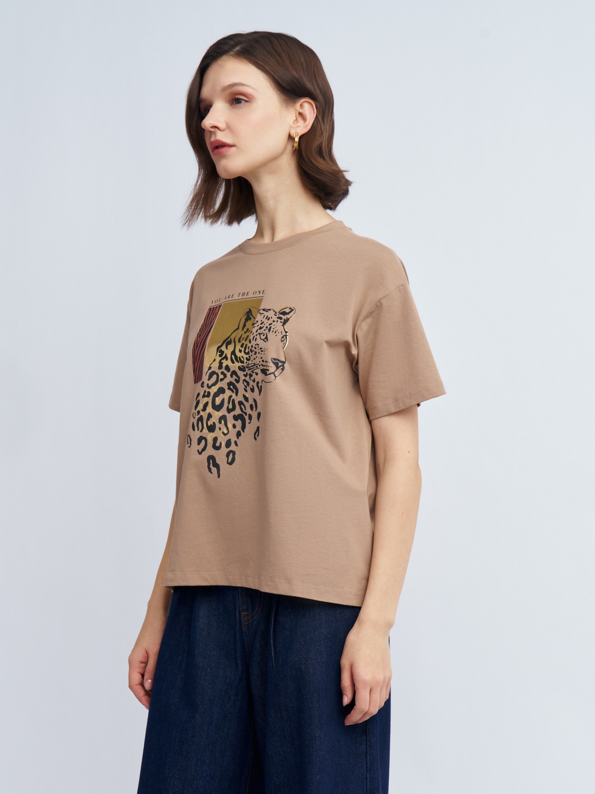 Футболка из хлопка с принтом