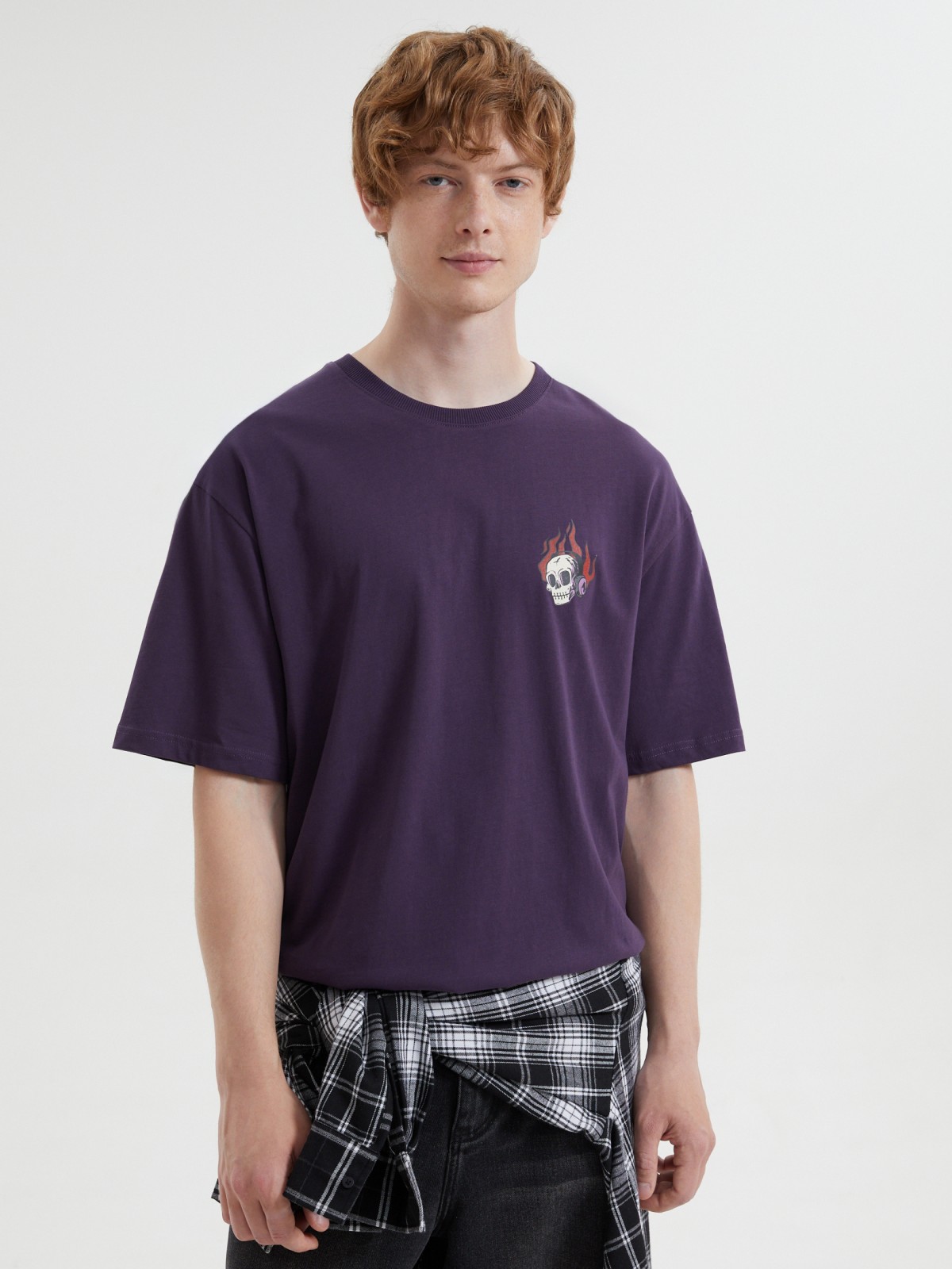 Футболка оверсайз из хлопка с принтом