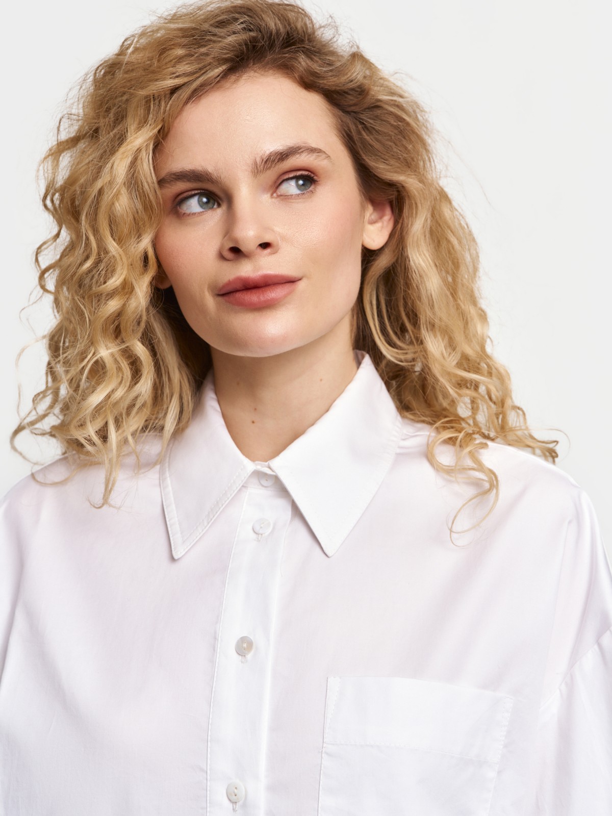 Рубашка оверсайз силуэта из хлопка